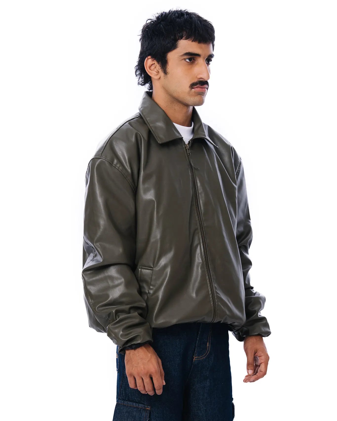 Olive Green Relax Fit Jacket