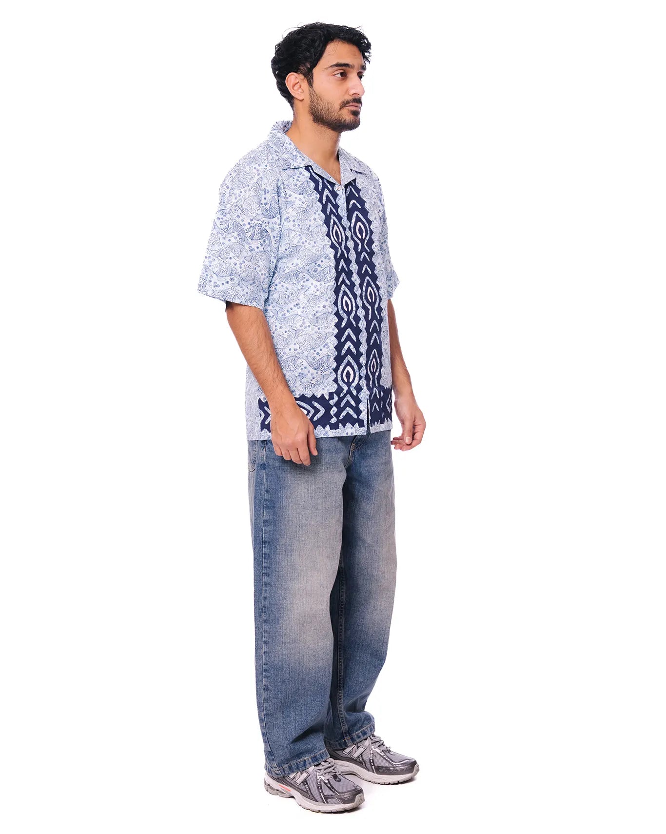 Collected XX Blue Blue Fish Linen Button Down - CULT - haider