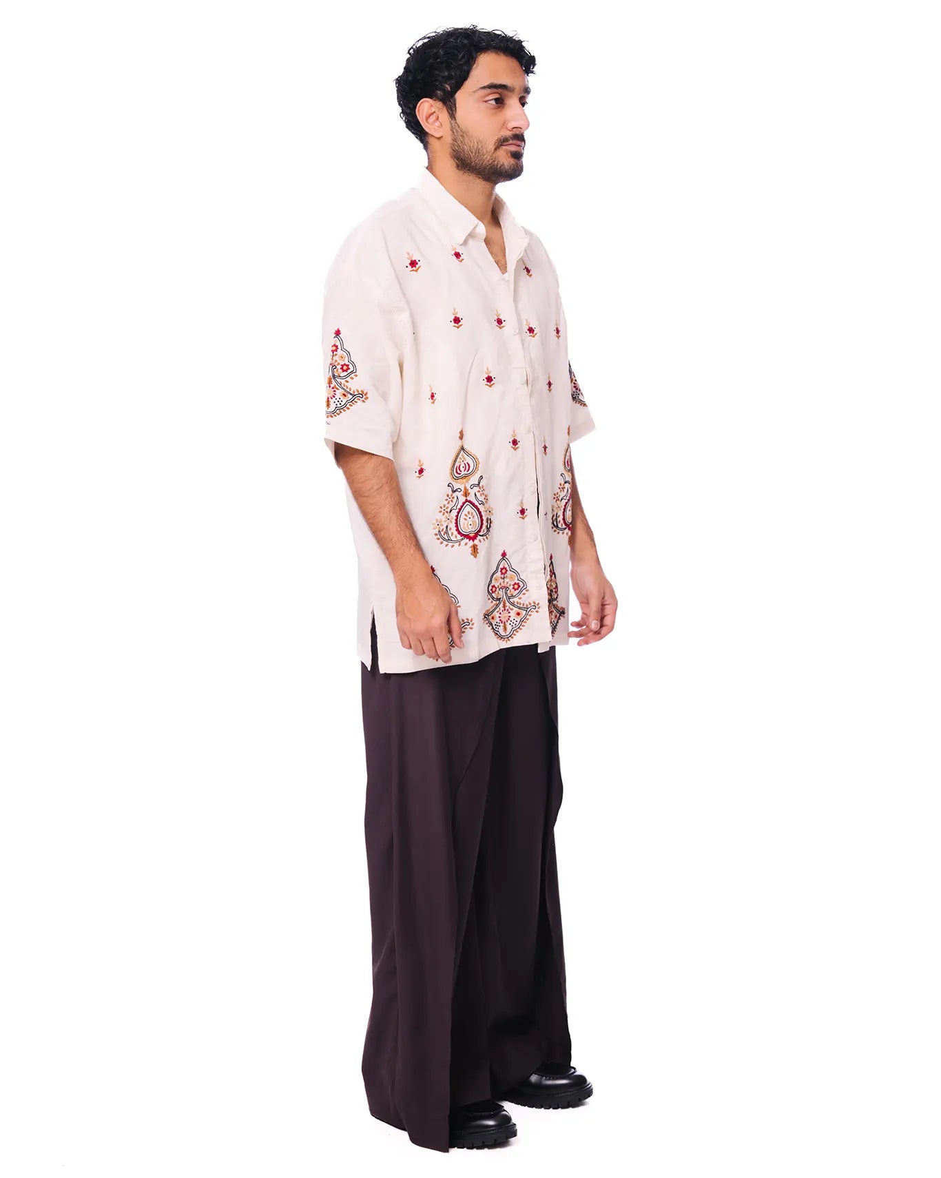 Collected XX Cream Cream Phool Shirt - CULT - haider