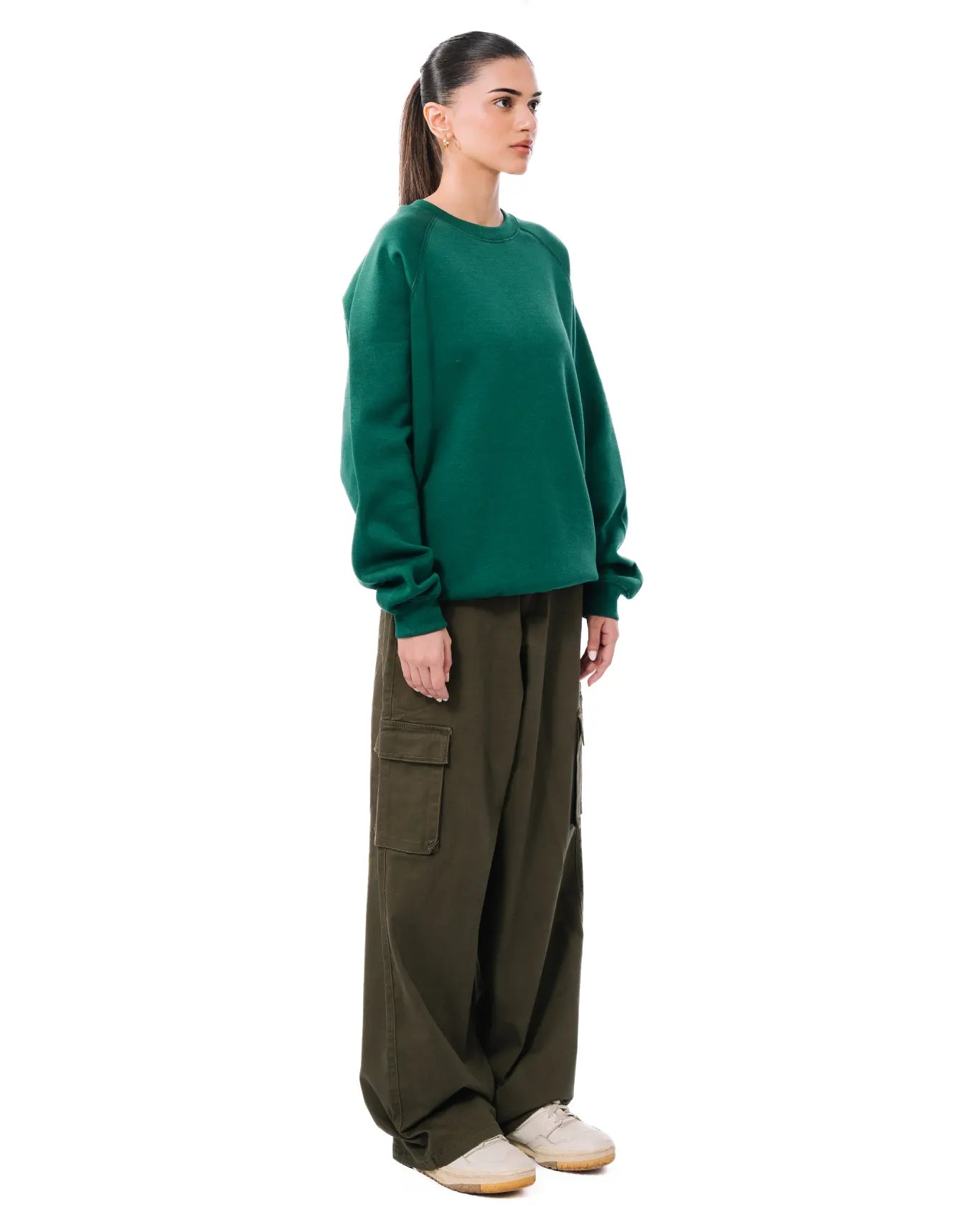 Loose Cargo Pants Olive