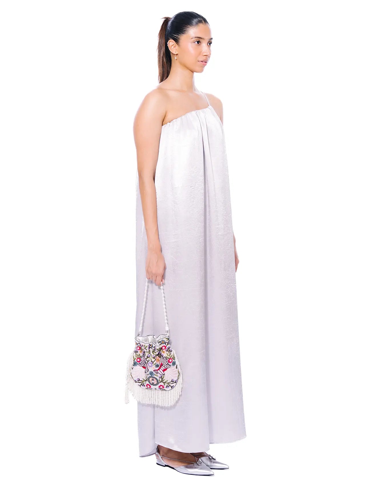 Silver Siren One-Shoulder Dress