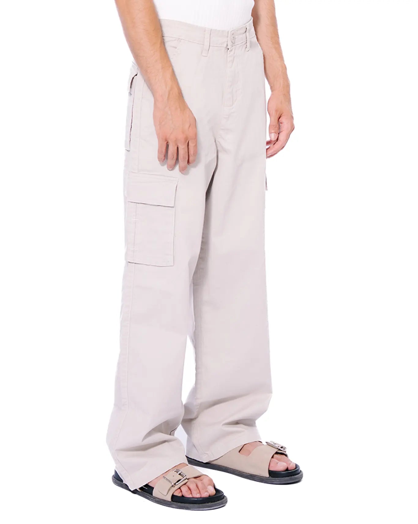 Beige Loose Cargo Pants Beige