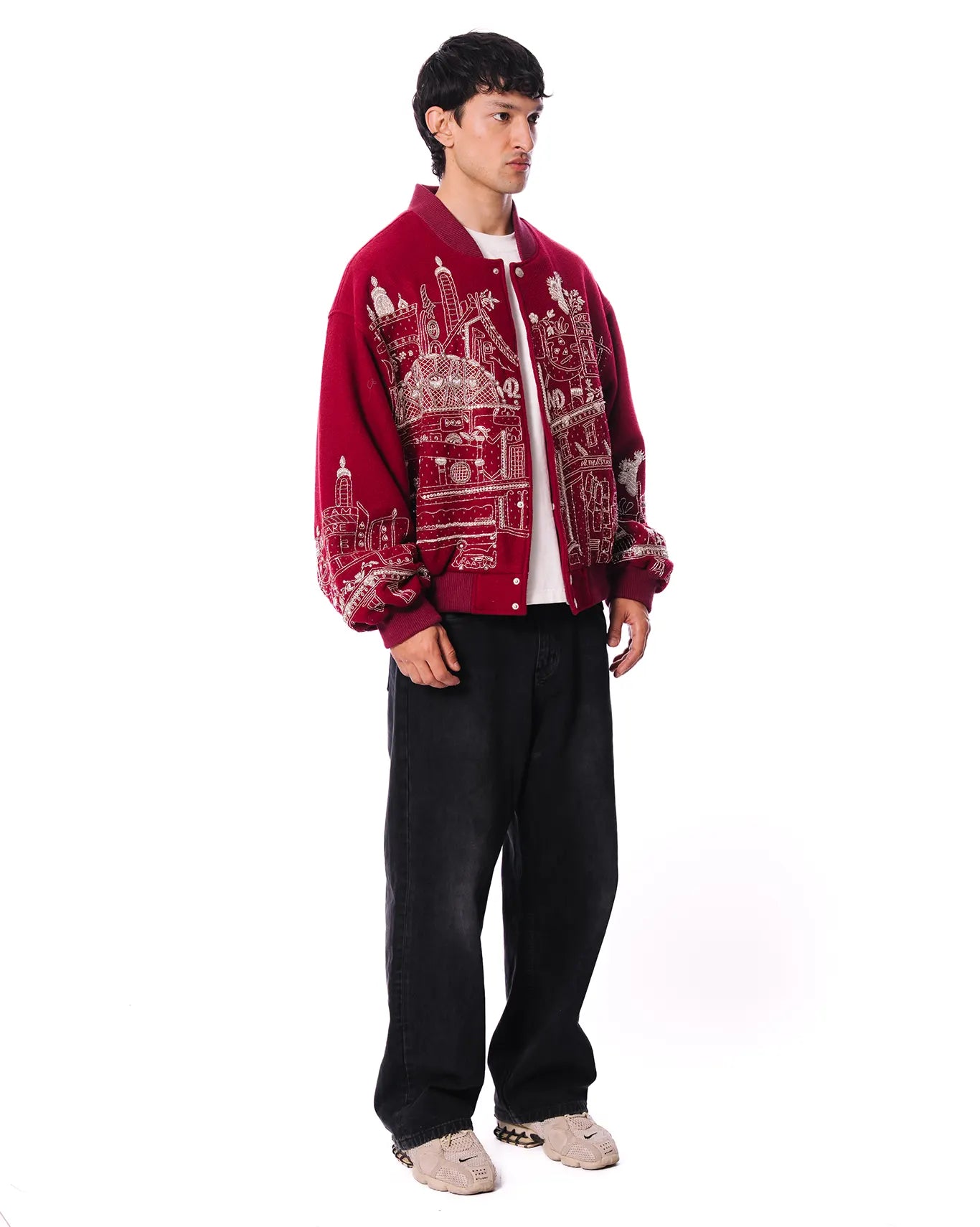 Dreams of Arthur Red Red NYC Skyline Bomber - CULT - haider