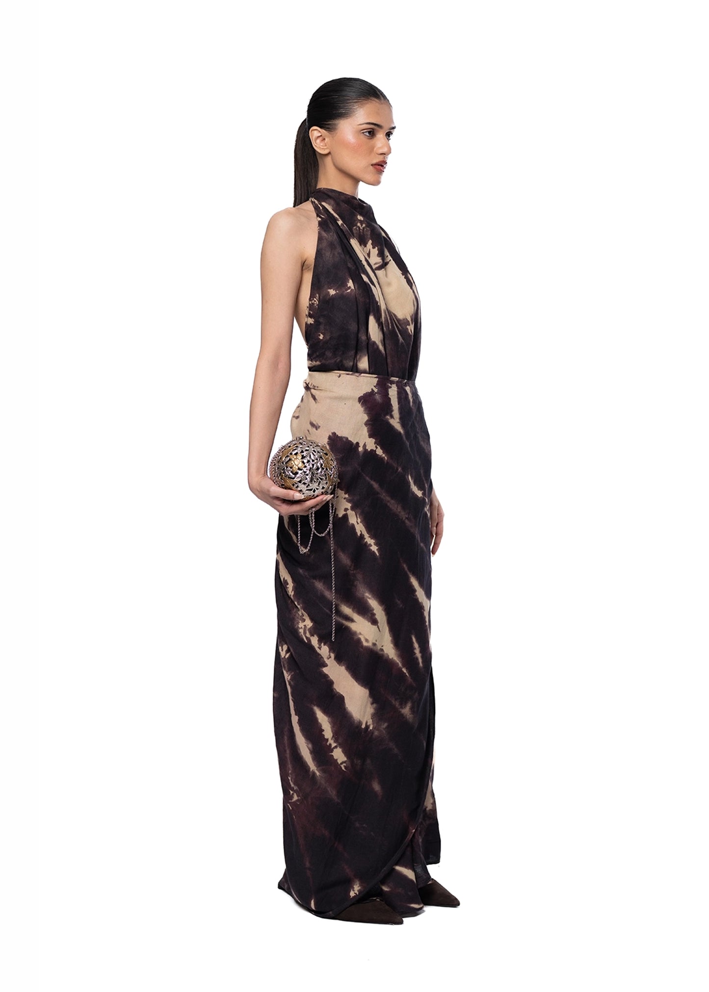 Curated Official Tye Dye Tye-Dye Cowl Wrap Dress - CULT - haider