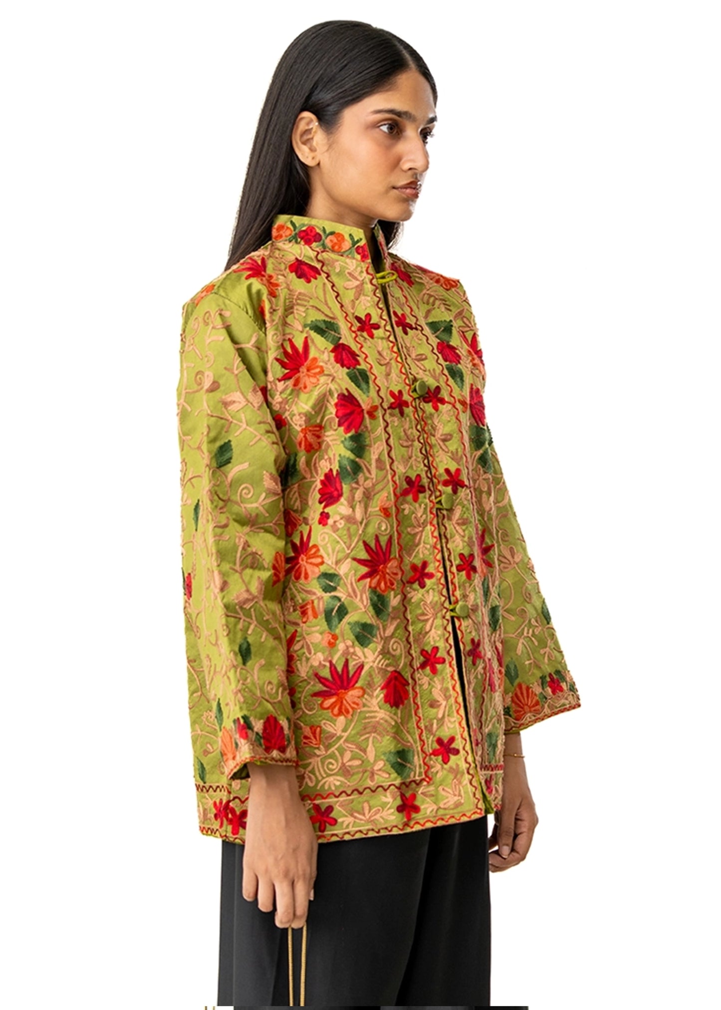 Ishq-e-Amore Parrot Green The Green Gul Jacket - CULT - haider