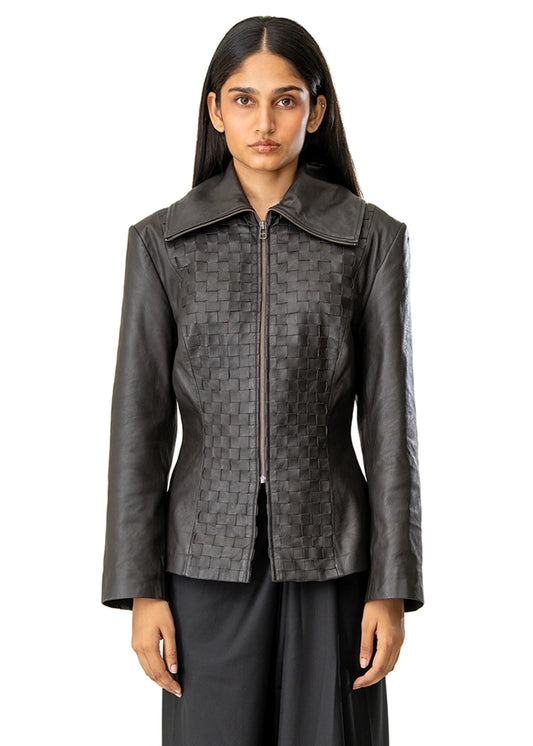 Dreams of Arthur Petite Braided Leather Jacket Cult Karachi Pakistan