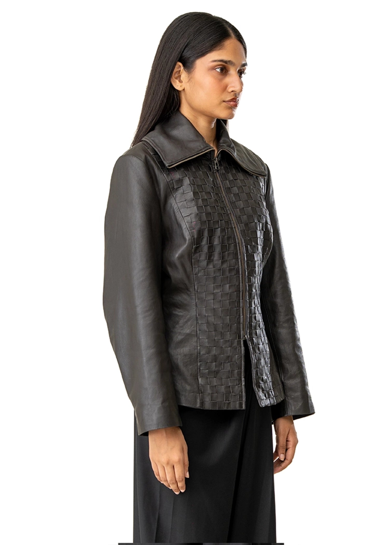 Dreams of Arthur Petite Braided Leather Jacket Cult Karachi Pakistan