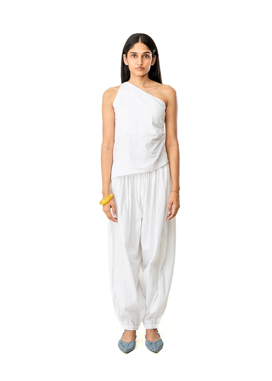 Curated Official One Shoulder White Balloon Set Cult Karachi Pakistan