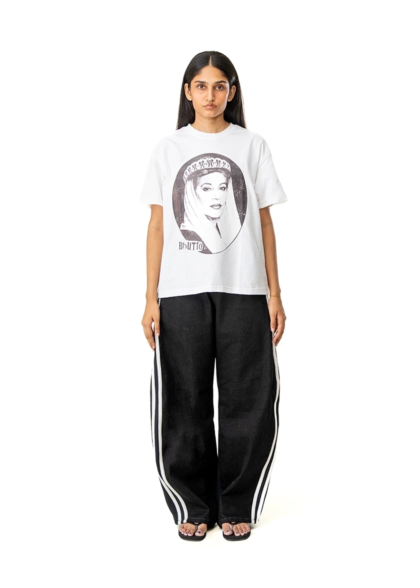 Motherland White White Bhutto Tee - CULT - haider