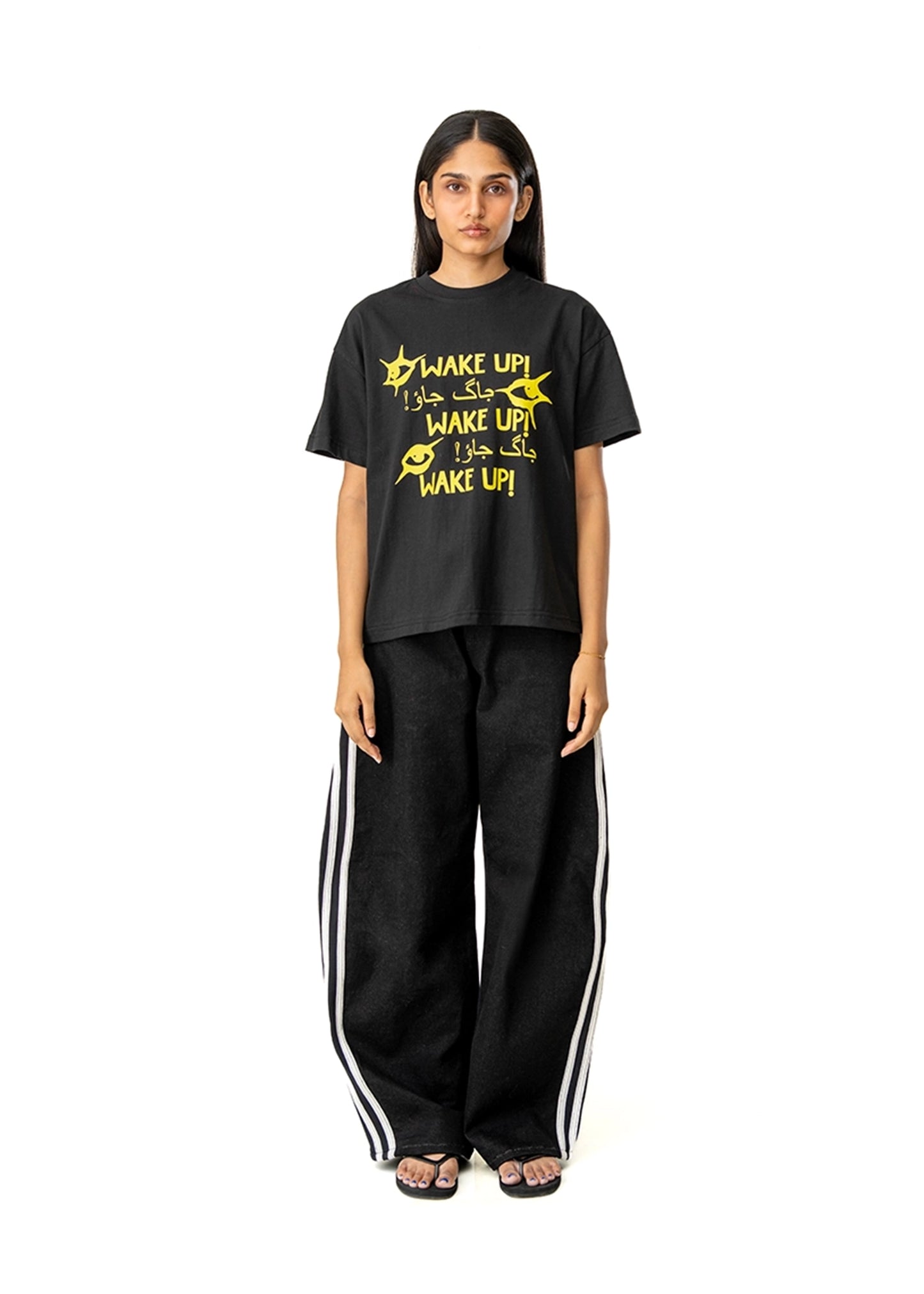 Motherland Black Black Wake Up Tee - CULT - haider