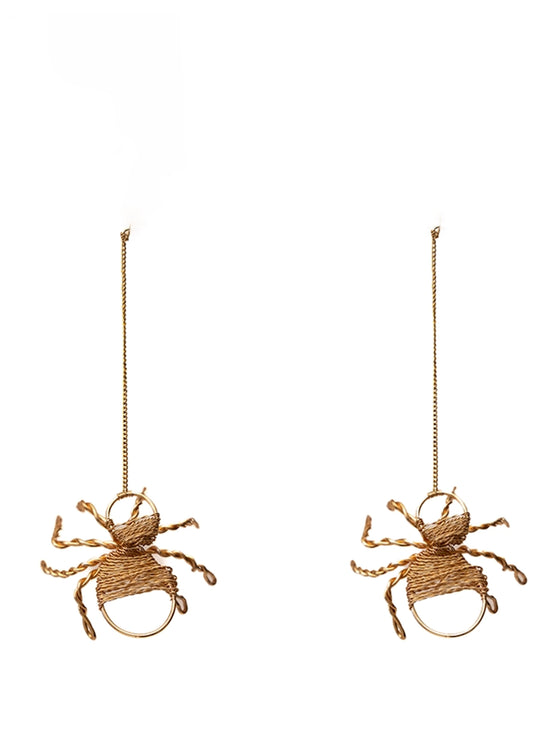 Jahanara Jewels Gold Spider Drop Cult Karachi Pakistan