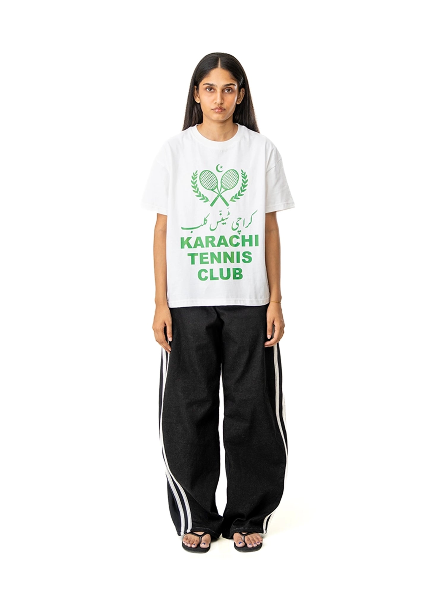 Motherland White White Karachi Tennis Club Tee - CULT - haider