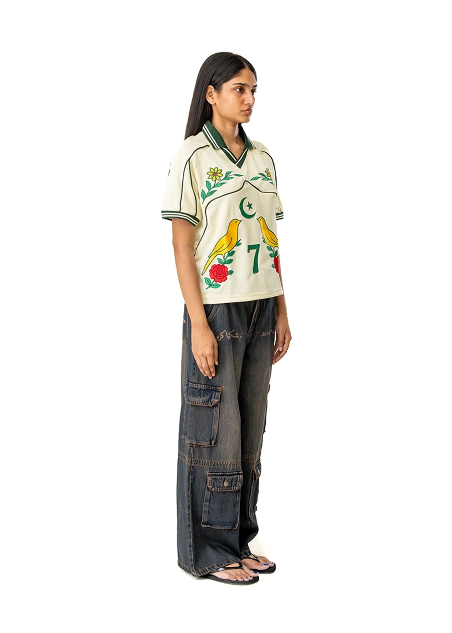 Motherland Cream Cream Embroidery Soccer Jersey #7 - CULT - haider