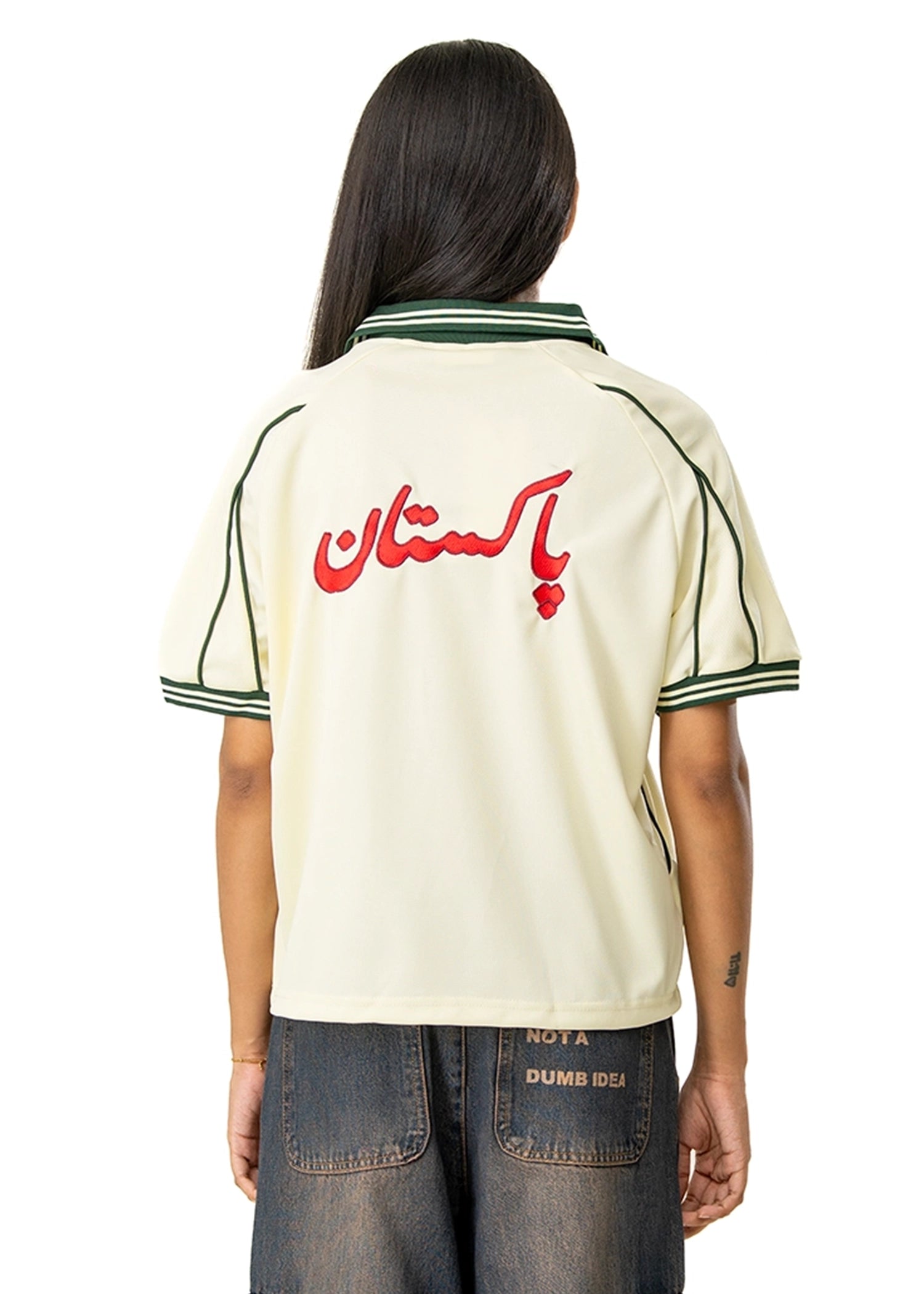 Motherland Cream Embroidery Soccer Jersey #7 Cult Karachi Pakistan