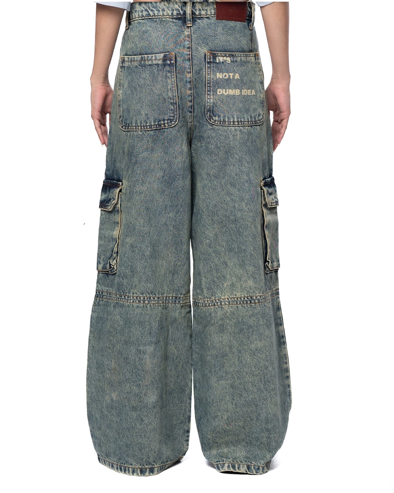 Naqees Blue Token Cargo Jeans 2.0 Cult Karachi Pakistan