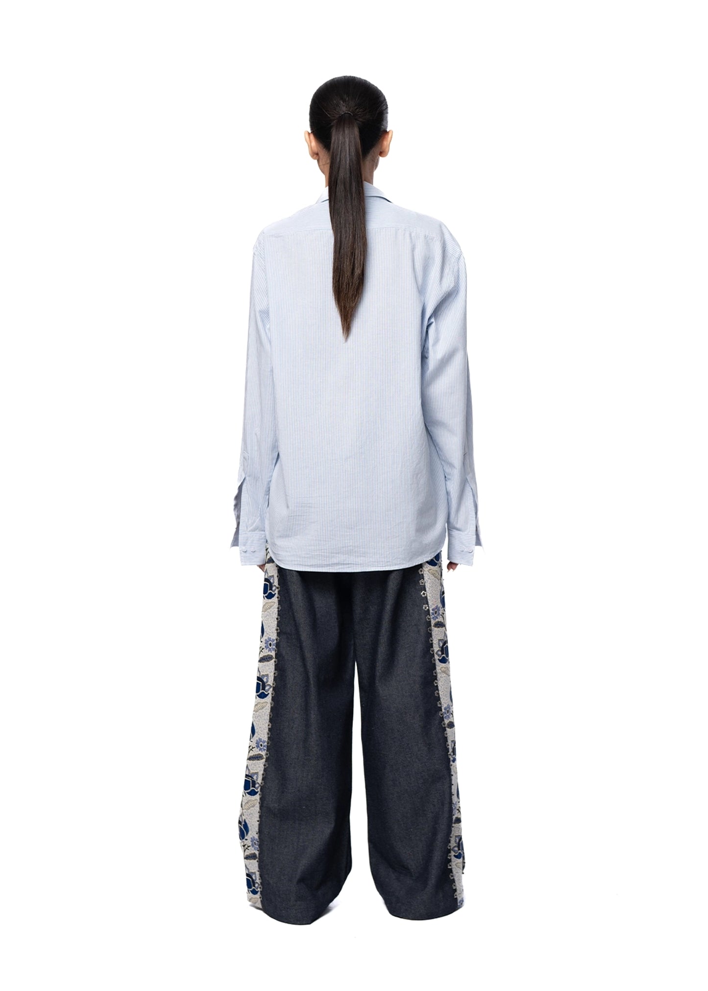 Another Sect Blue Blue Reet Hand Appliqued Shirt - CULT - haider