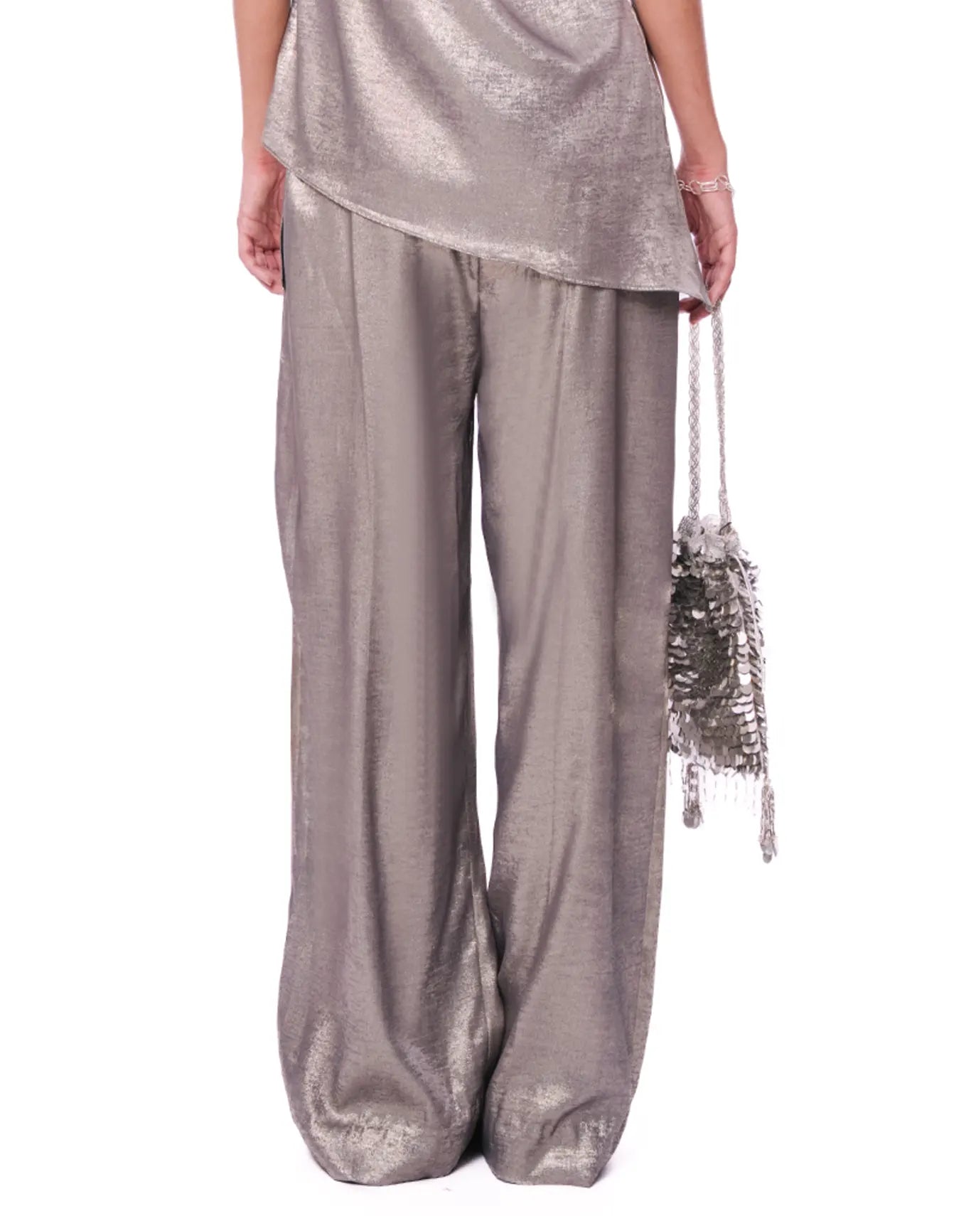 Curated Official Silver Metallic One Shoulder Set - CULT - haider