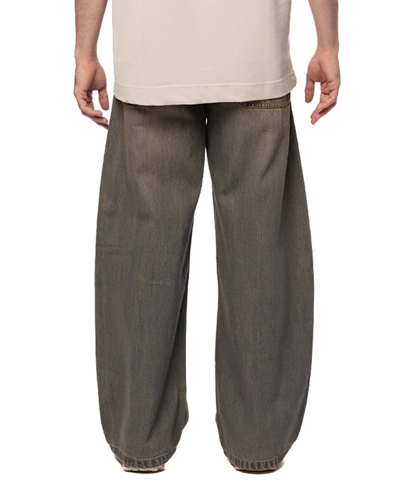 Naqees Brown Faded Baggy Jeans Cult Karachi Pakistan