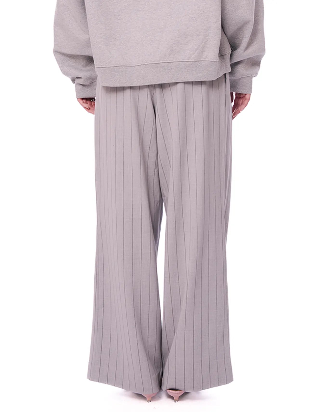 Curated Official Grey Grey Striped Darted Pants - CULT - haider