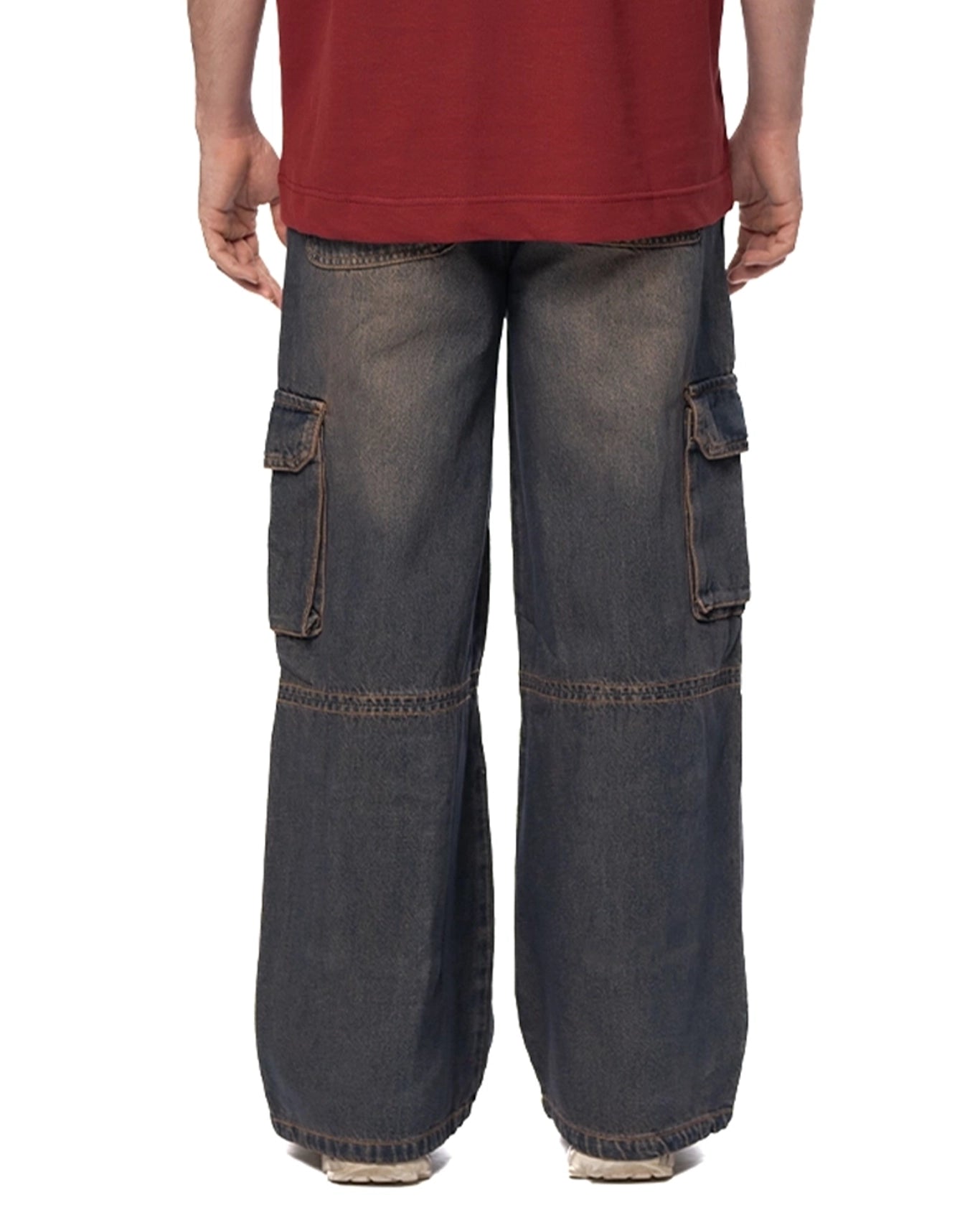 Naqees Orange Shade Cargo Jeans Cult Karachi Pakistan