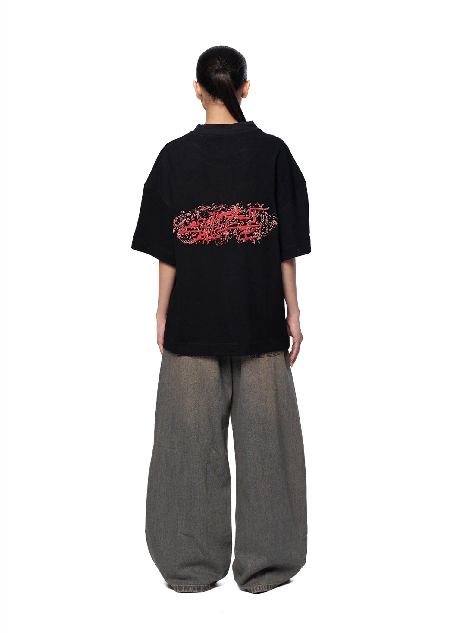 Naqees Brown Faded Baggy Jeans Cult Karachi Pakistan