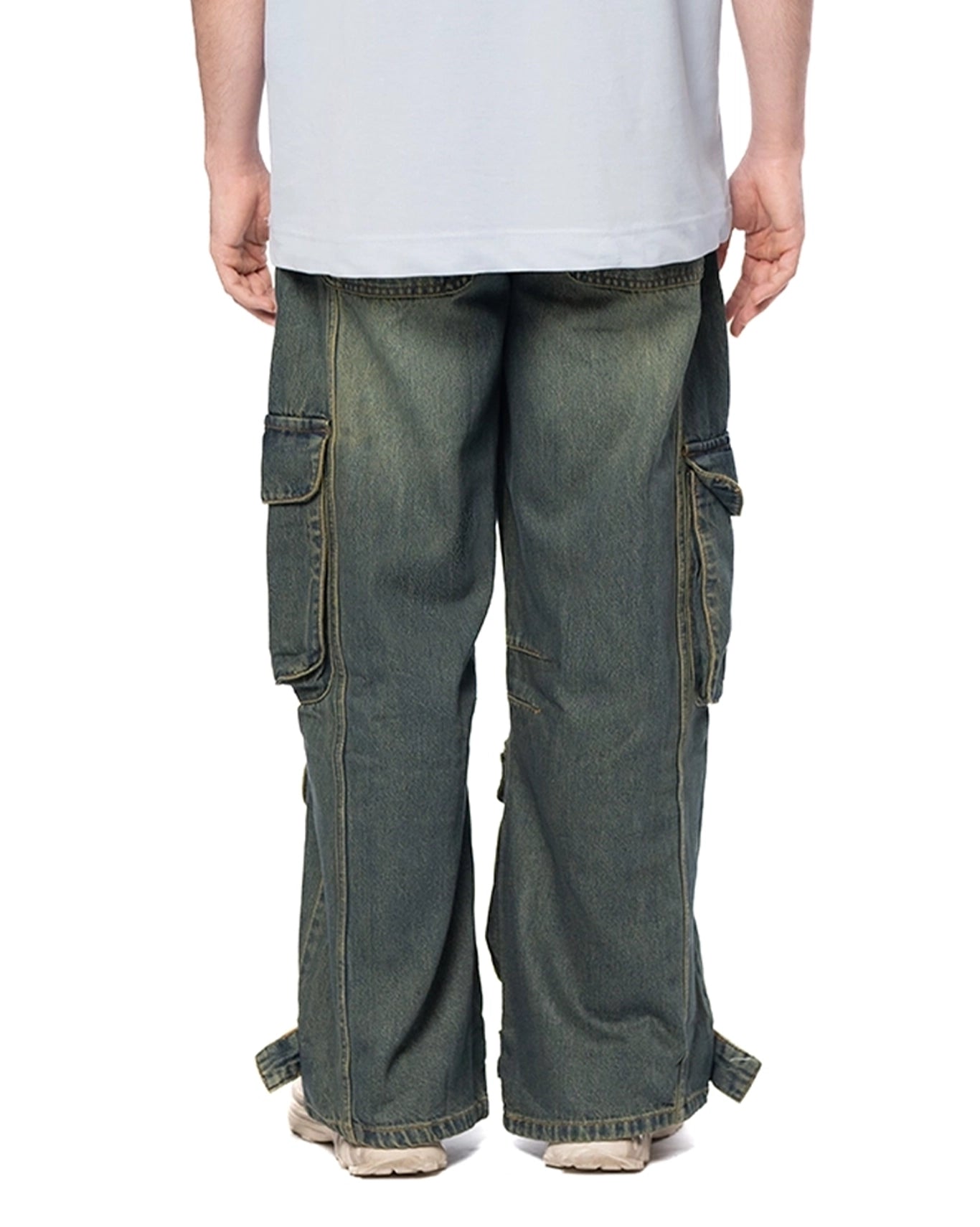 Naqees Green Technical Green Cargo Jeans - CULT - haider