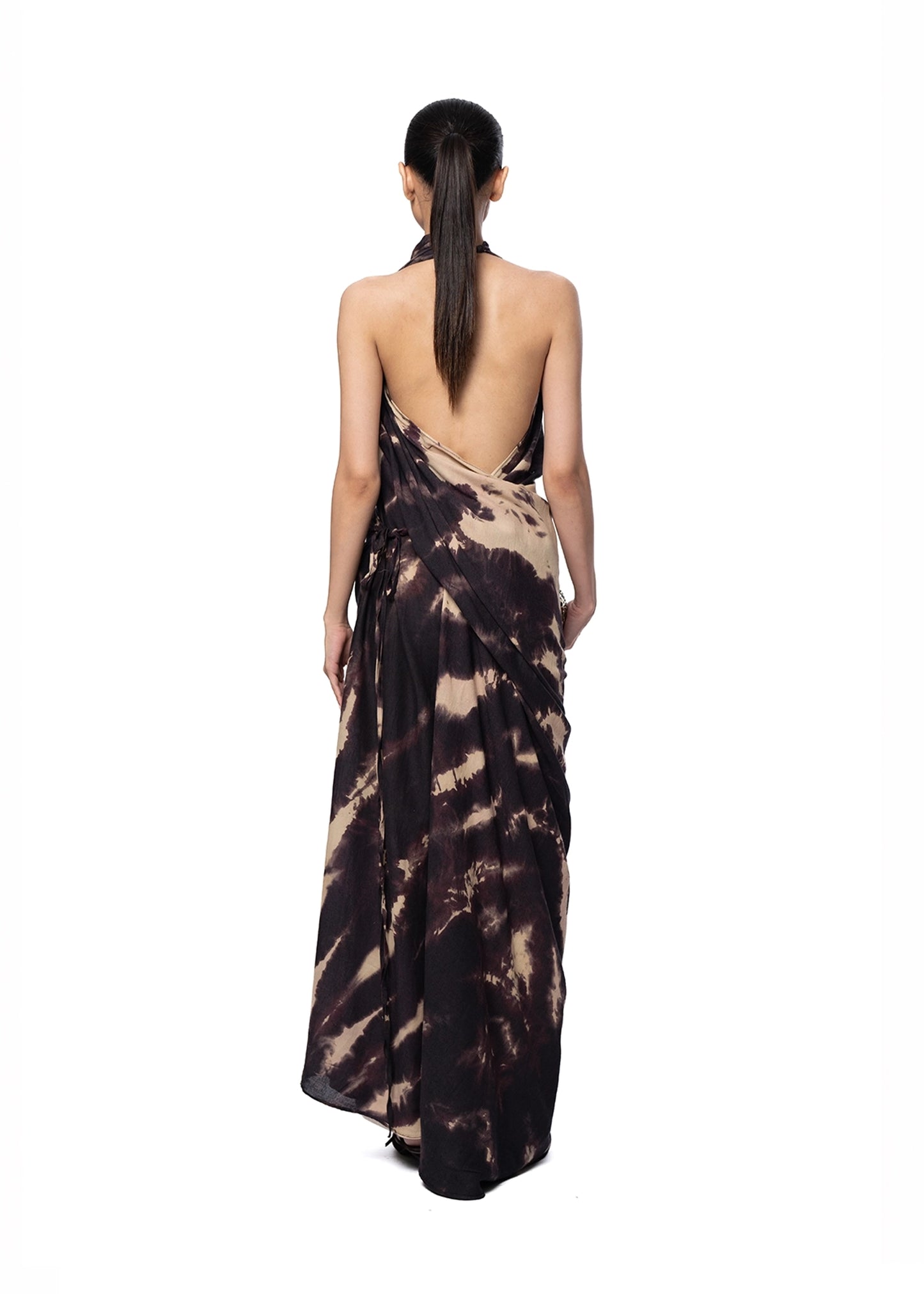 Curated Official Tye Dye Tye-Dye Cowl Wrap Dress - CULT - haider