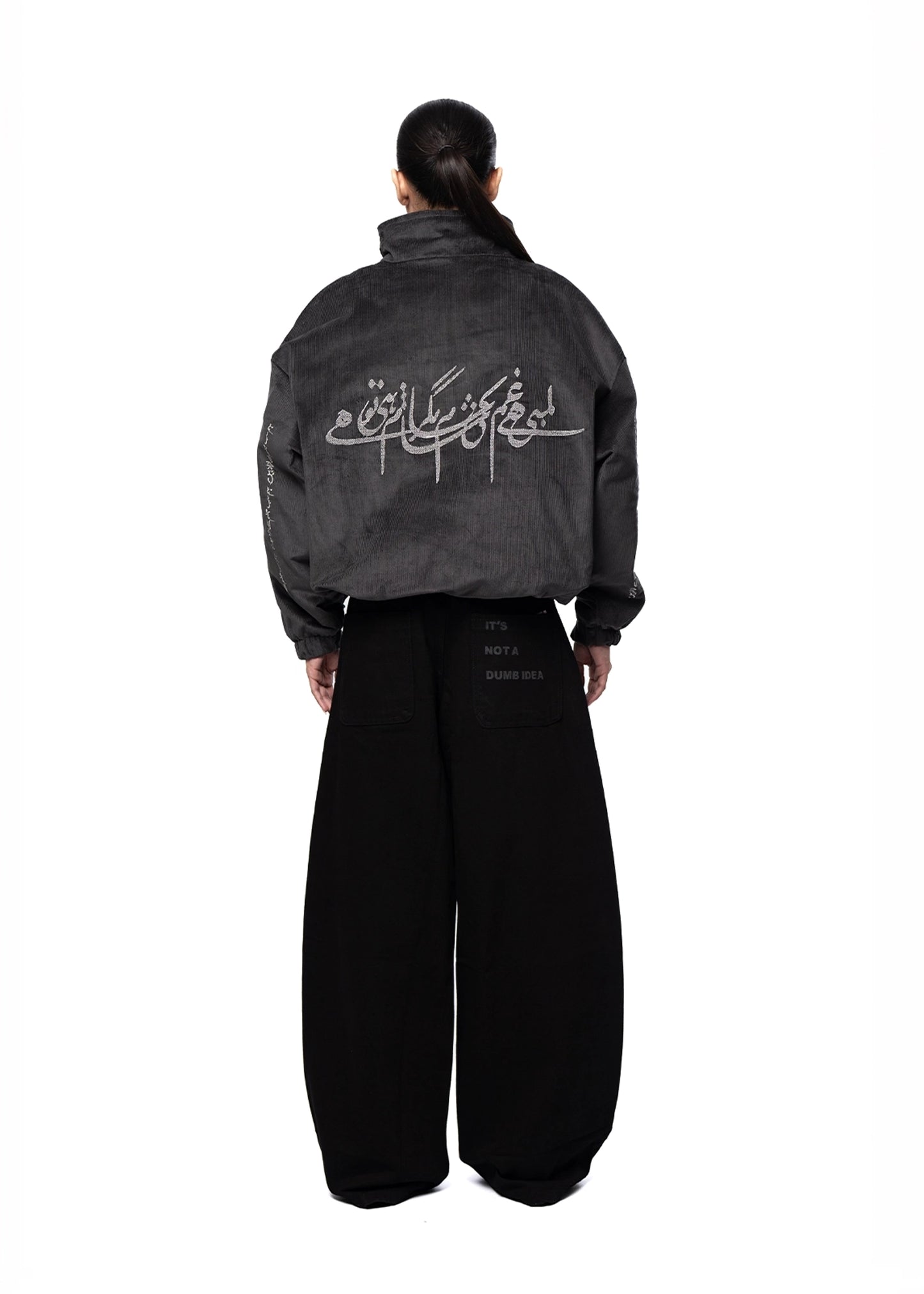 Naqees Grey Grey Shaam Corduroy Jacket - CULT - haider