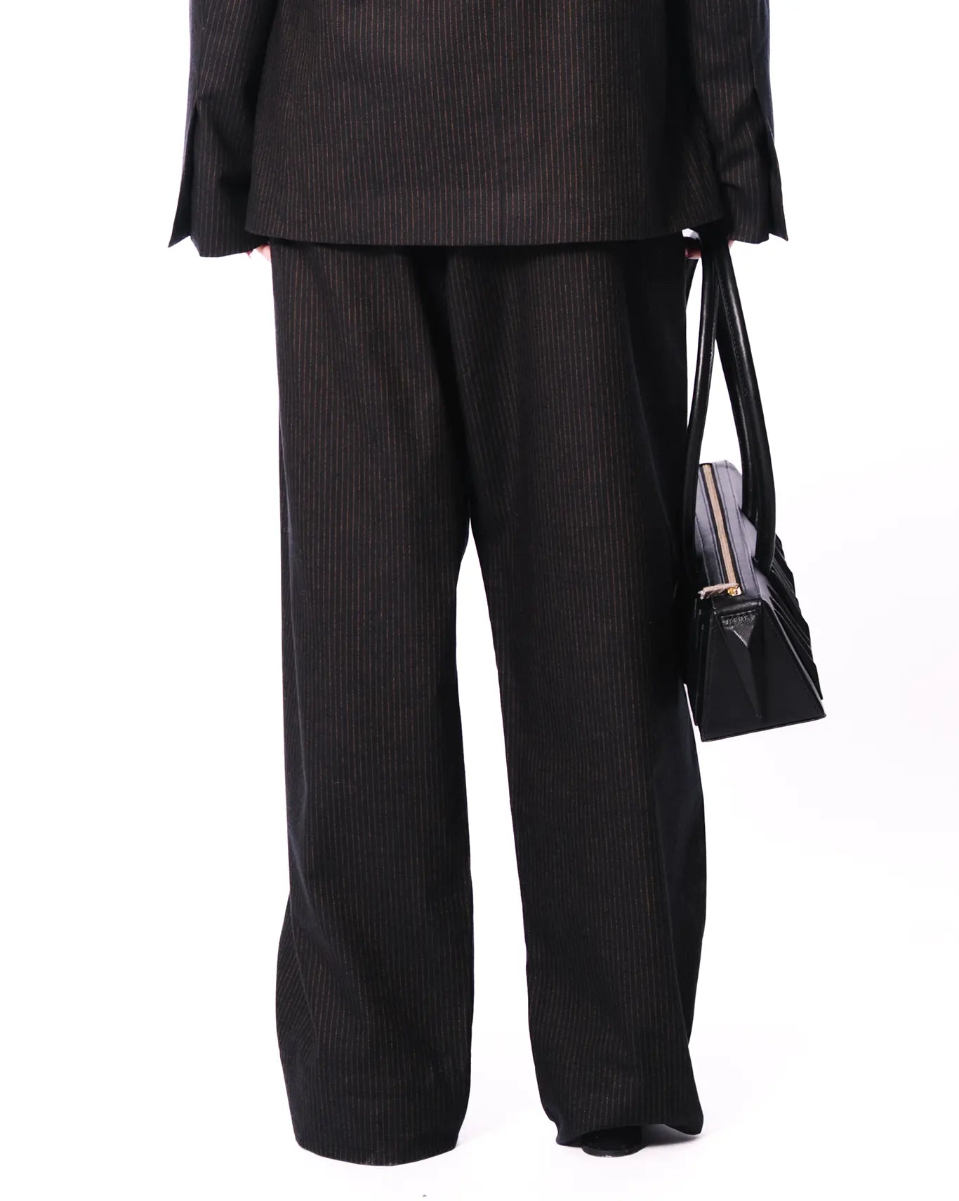 Cyanide Black Black Pinstripe Wool Pants - CULT