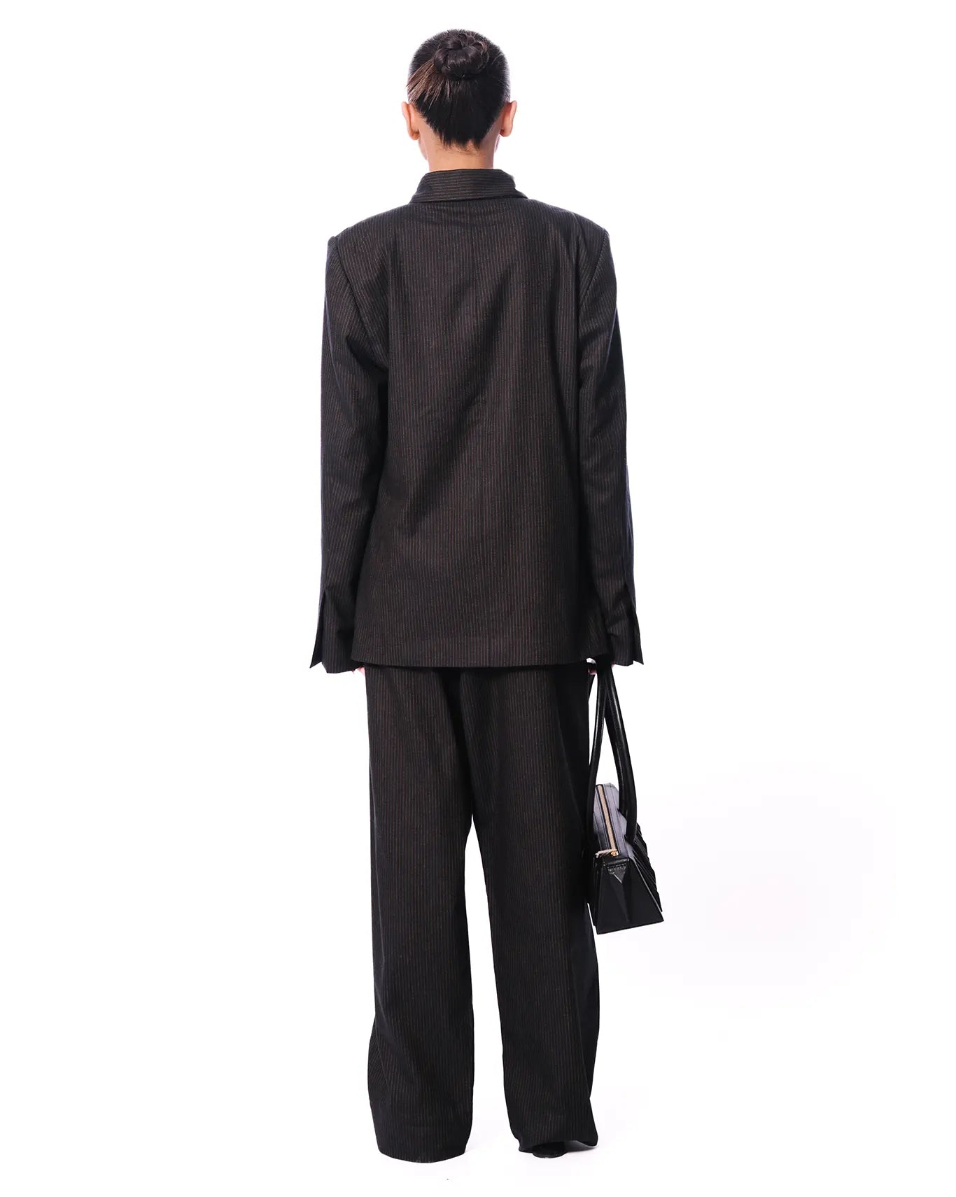 Cyanide Black Black Pinstripe Wool Pants - CULT