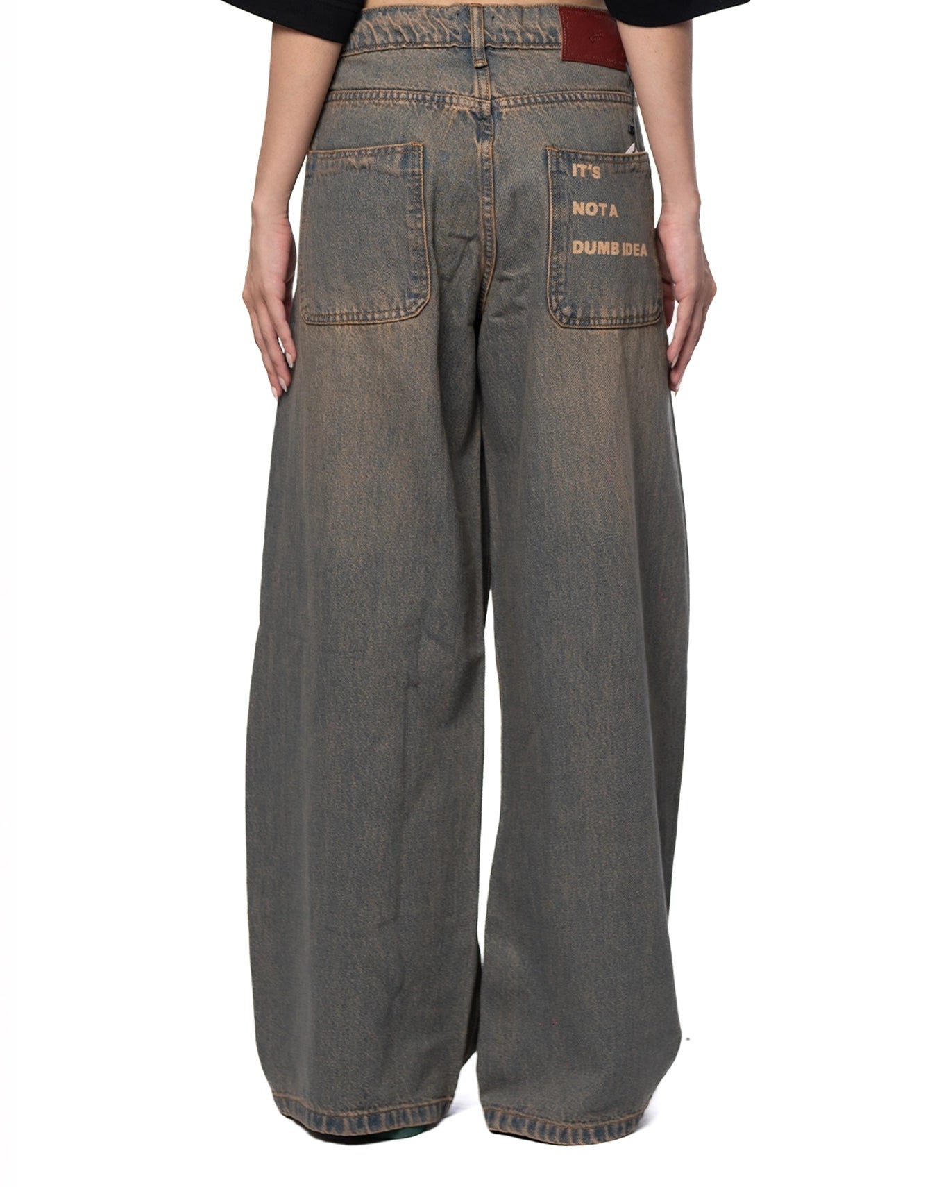 Naqees Brown Faded Baggy Jeans Cult Karachi Pakistan