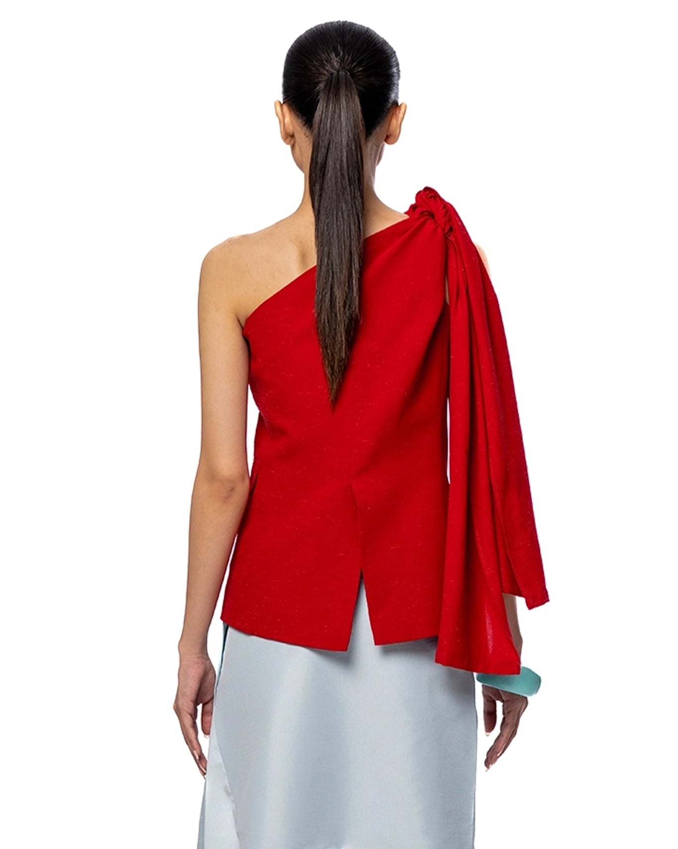 My Fern Red Red Knotted Shoulder Top - CULT - haider