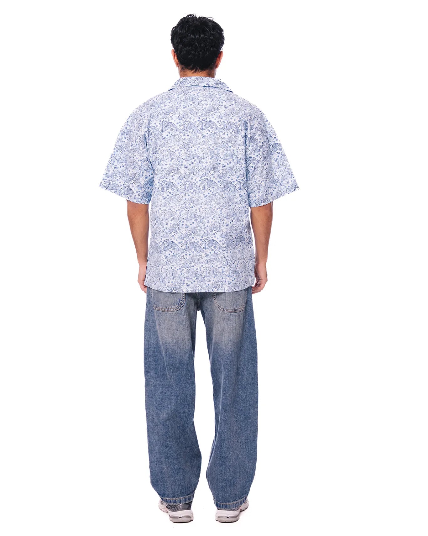 Collected XX Blue Blue Fish Linen Button Down - CULT - haider