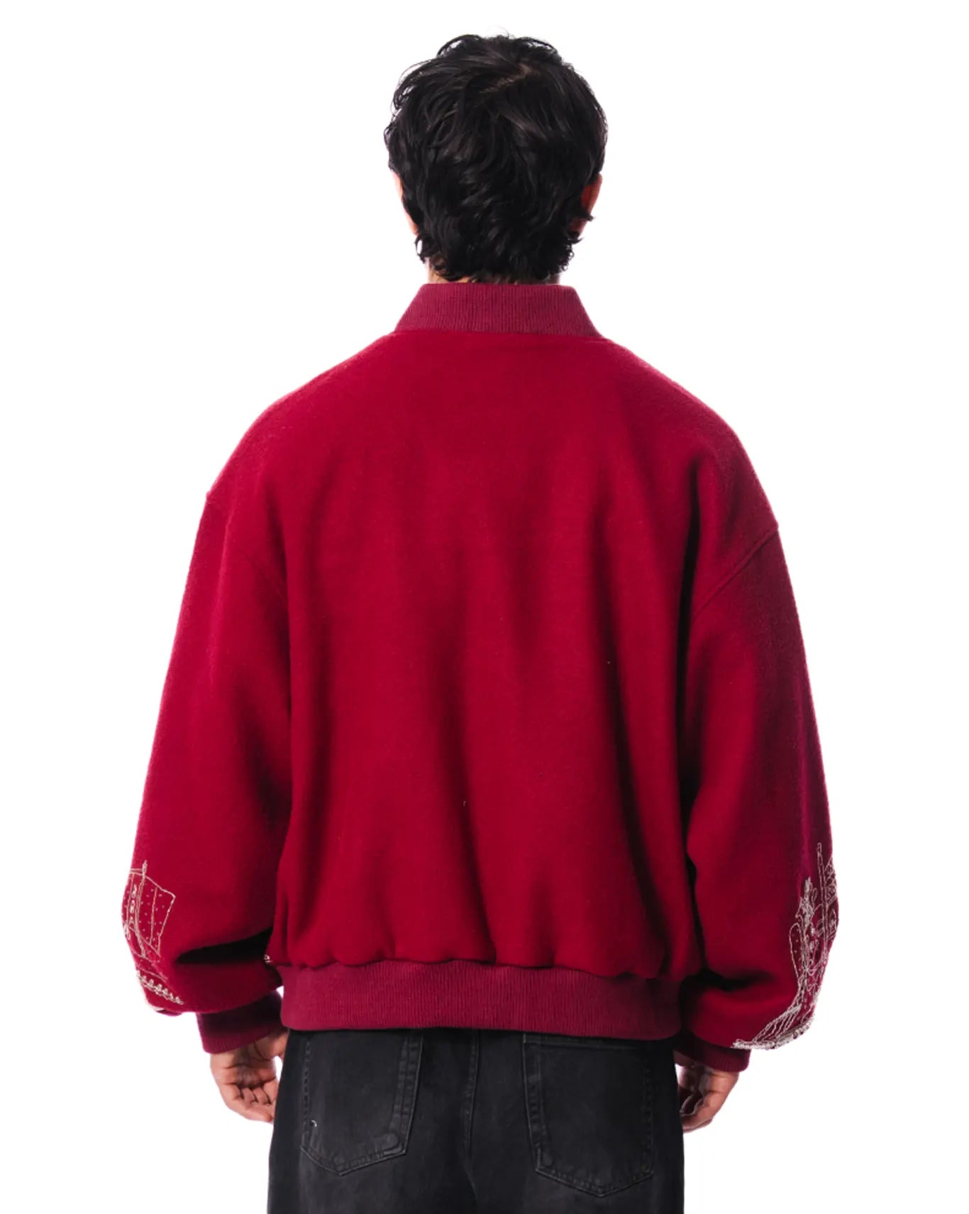 Dreams of Arthur Red Red NYC Skyline Bomber - CULT - haider