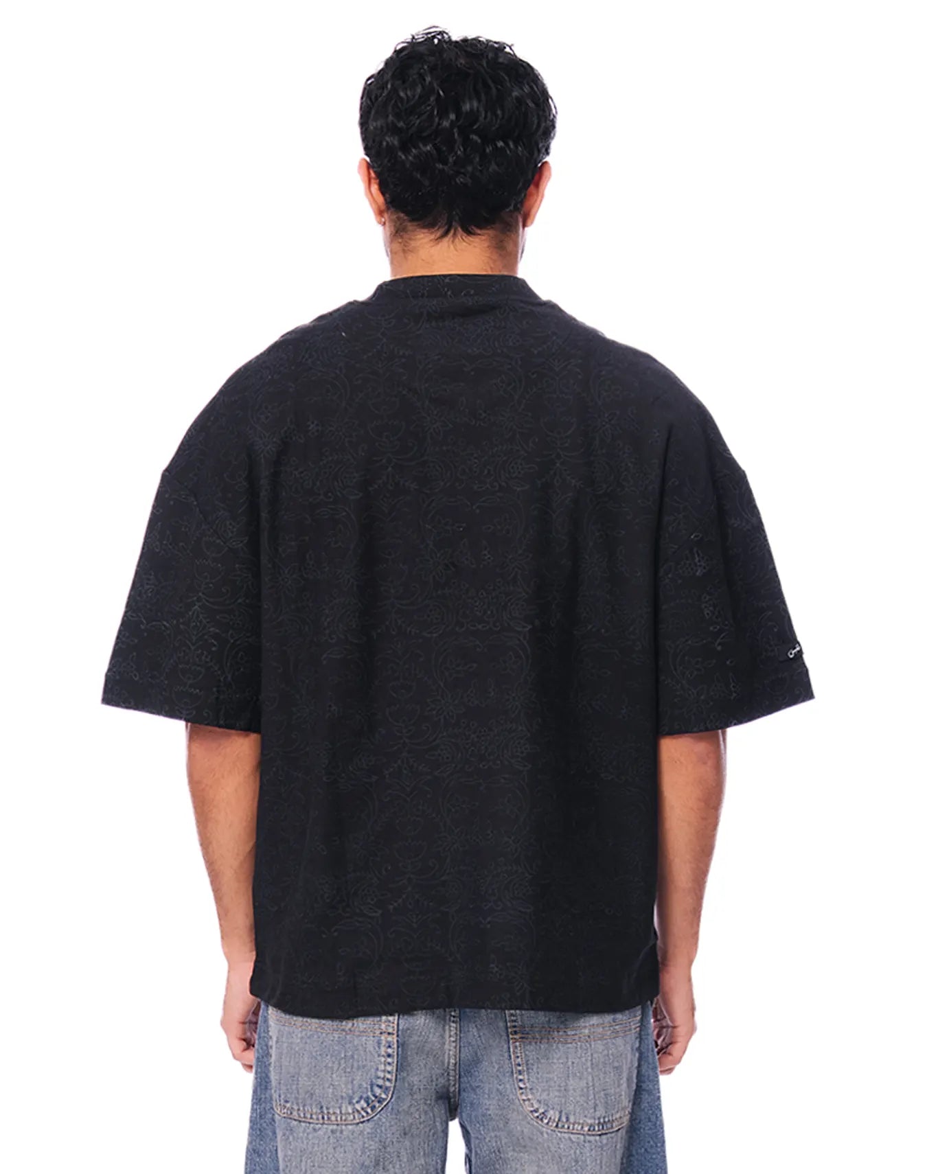 Naqees Black Number Plate Crop Tee - CULT