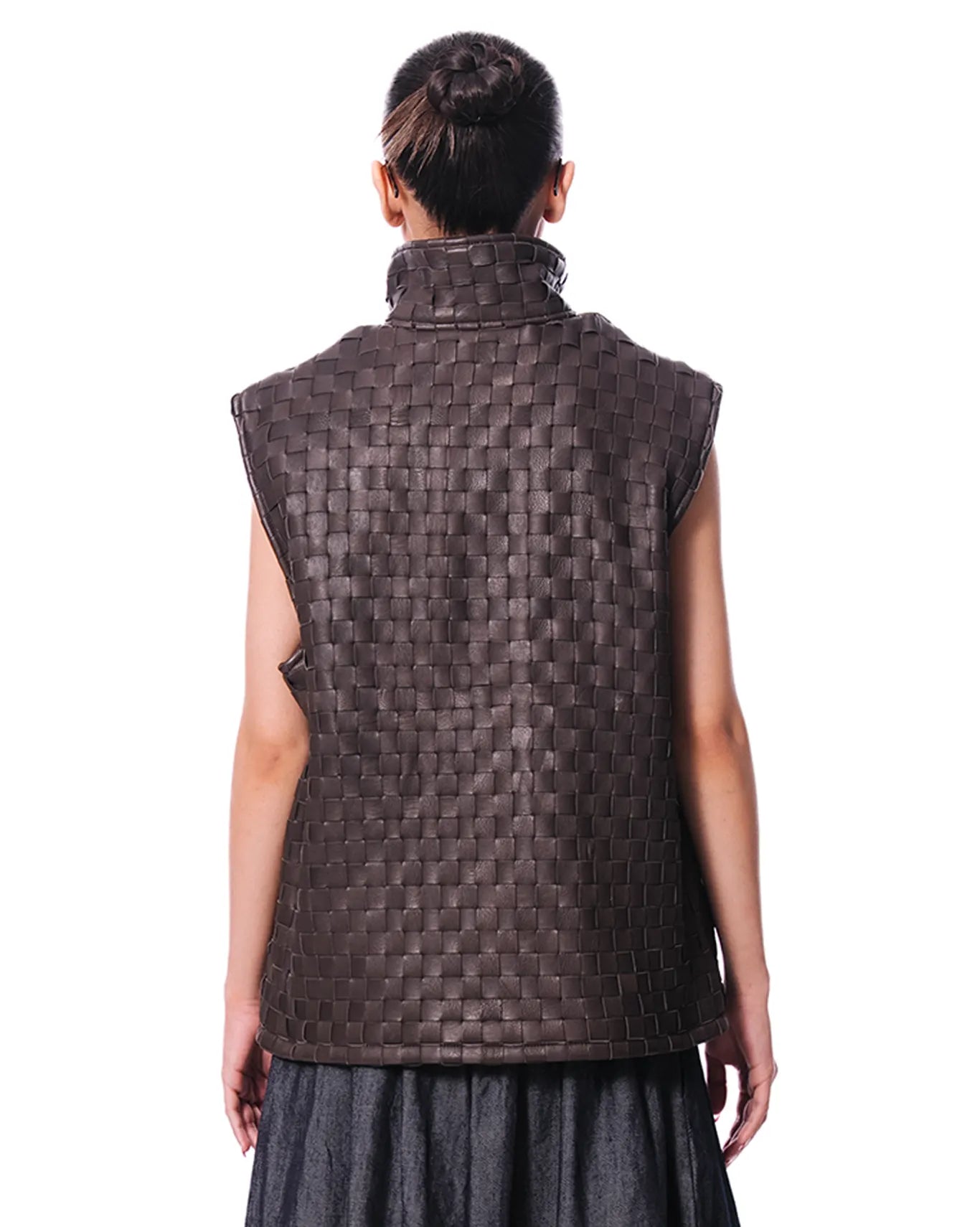 Dreams of Arthur Brown Brown Leather Braided Vest - CULT - haider