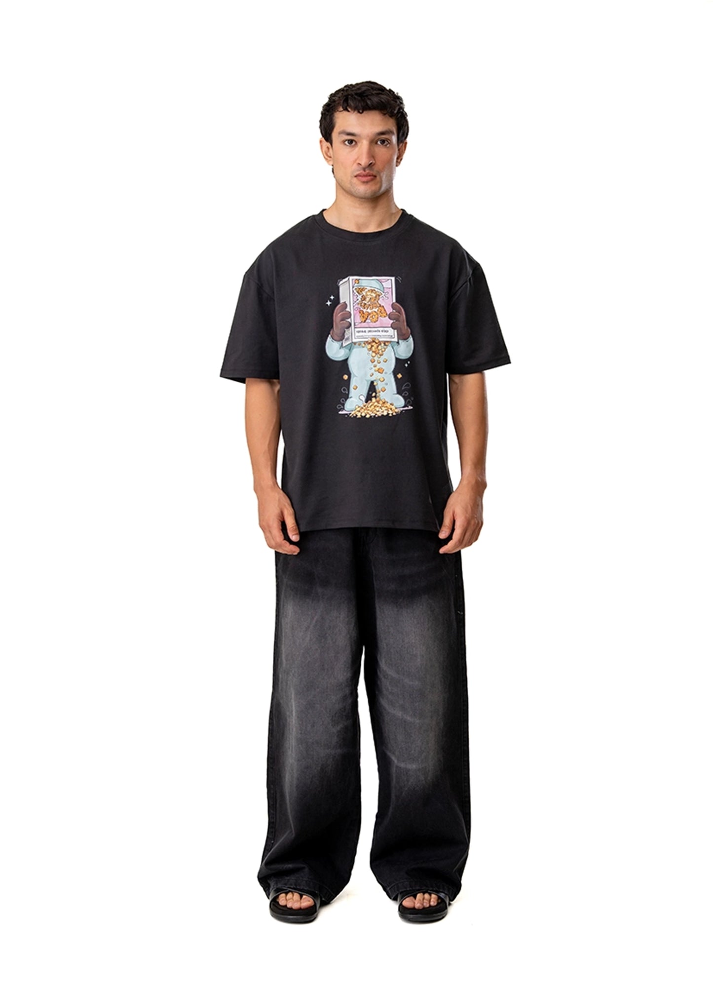 Dreams of Arthur Black Black DOA Treats Oversized Tee - CULT - haider