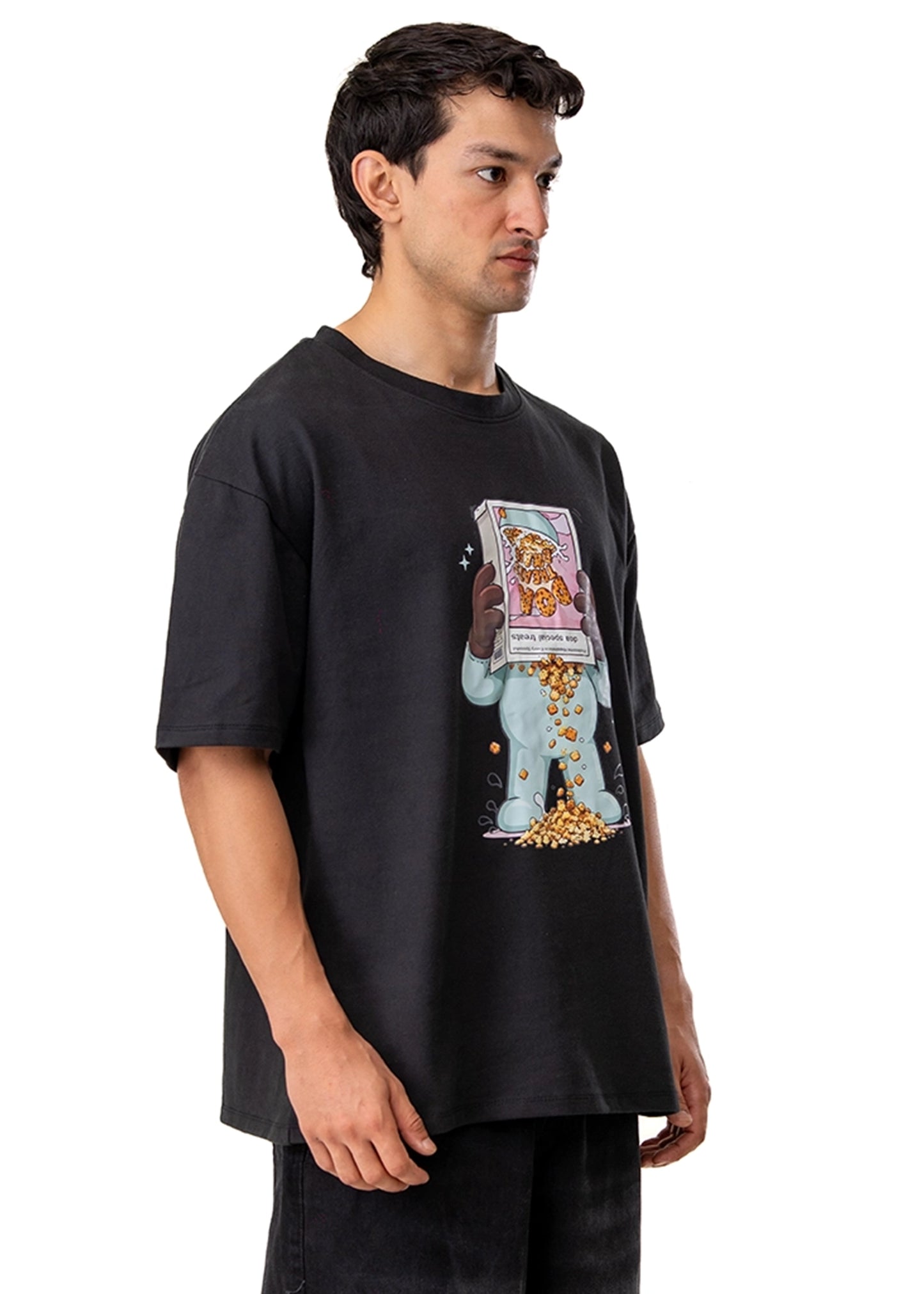 Dreams of Arthur Black Black DOA Treats Oversized Tee - CULT - haider