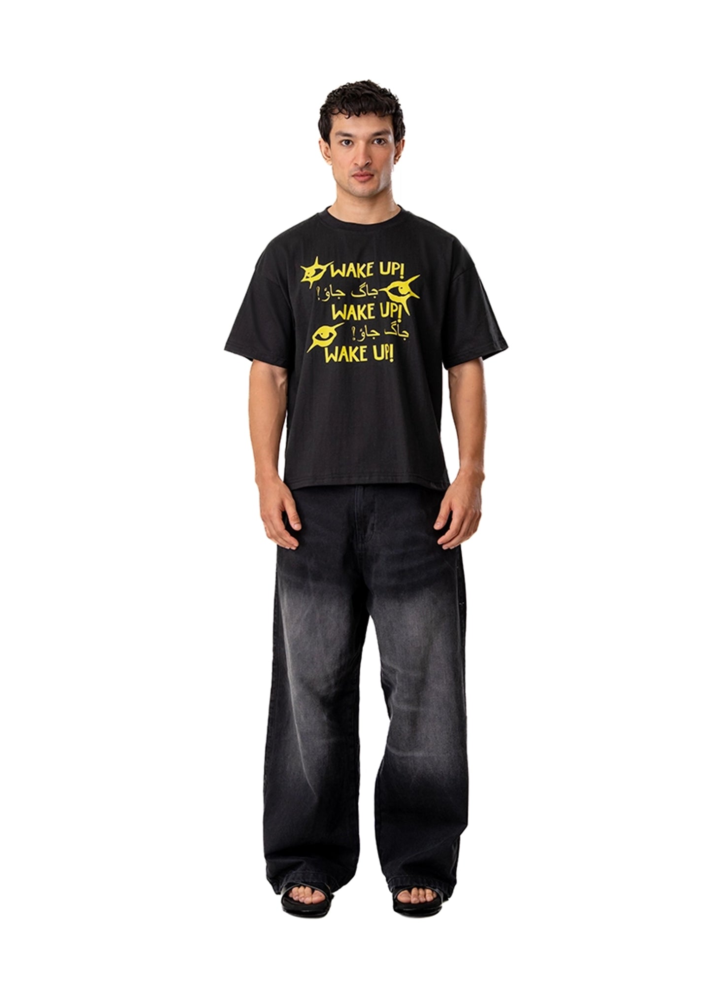 Motherland Black Black Wake Up Tee - CULT - haider