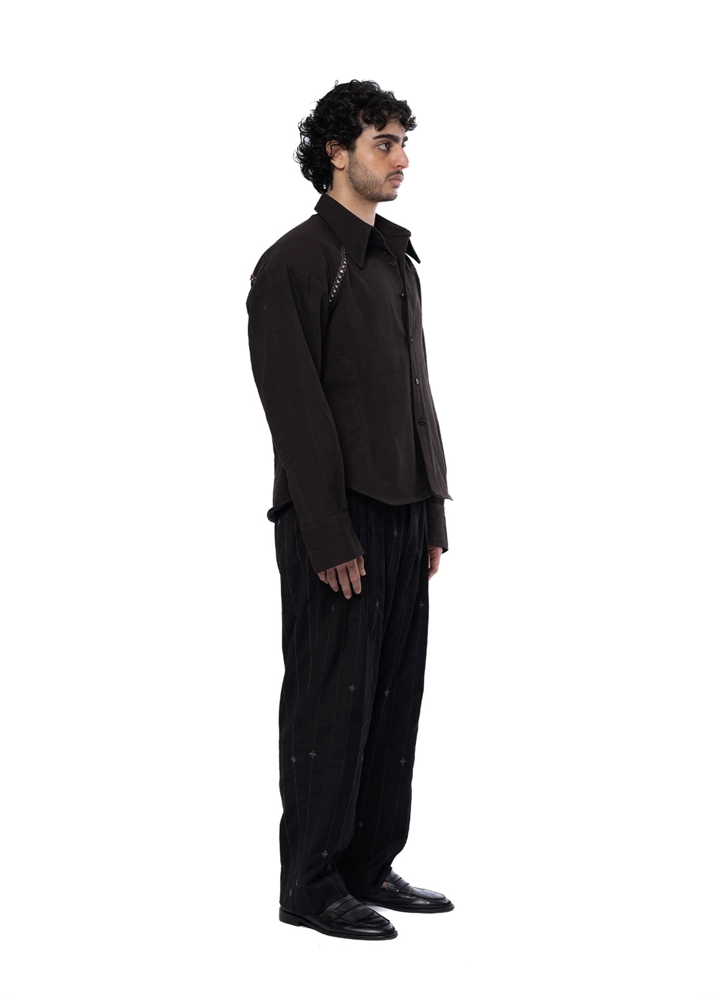 Collected XX Brown Brown Panni Corset Shirt - CULT - haider