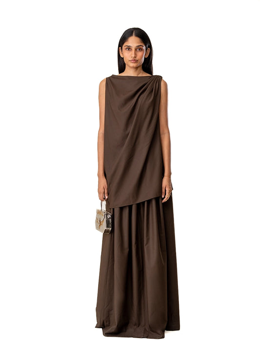 Fern Brown Asymmetrical Knot Set Cult Karachi Pakistan