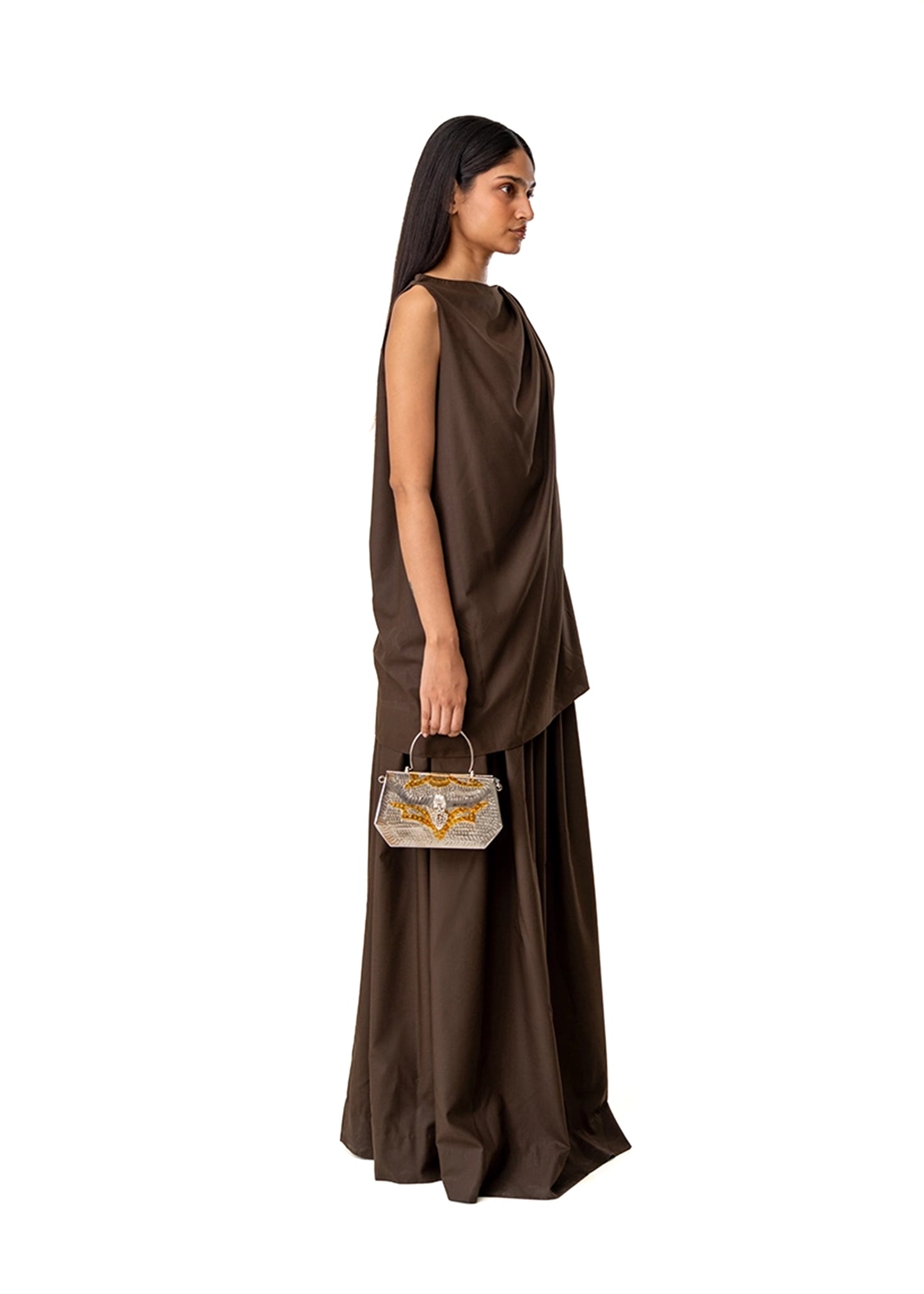 Fern Brown Brown Asymmetrical Knot Set - CULT - haider