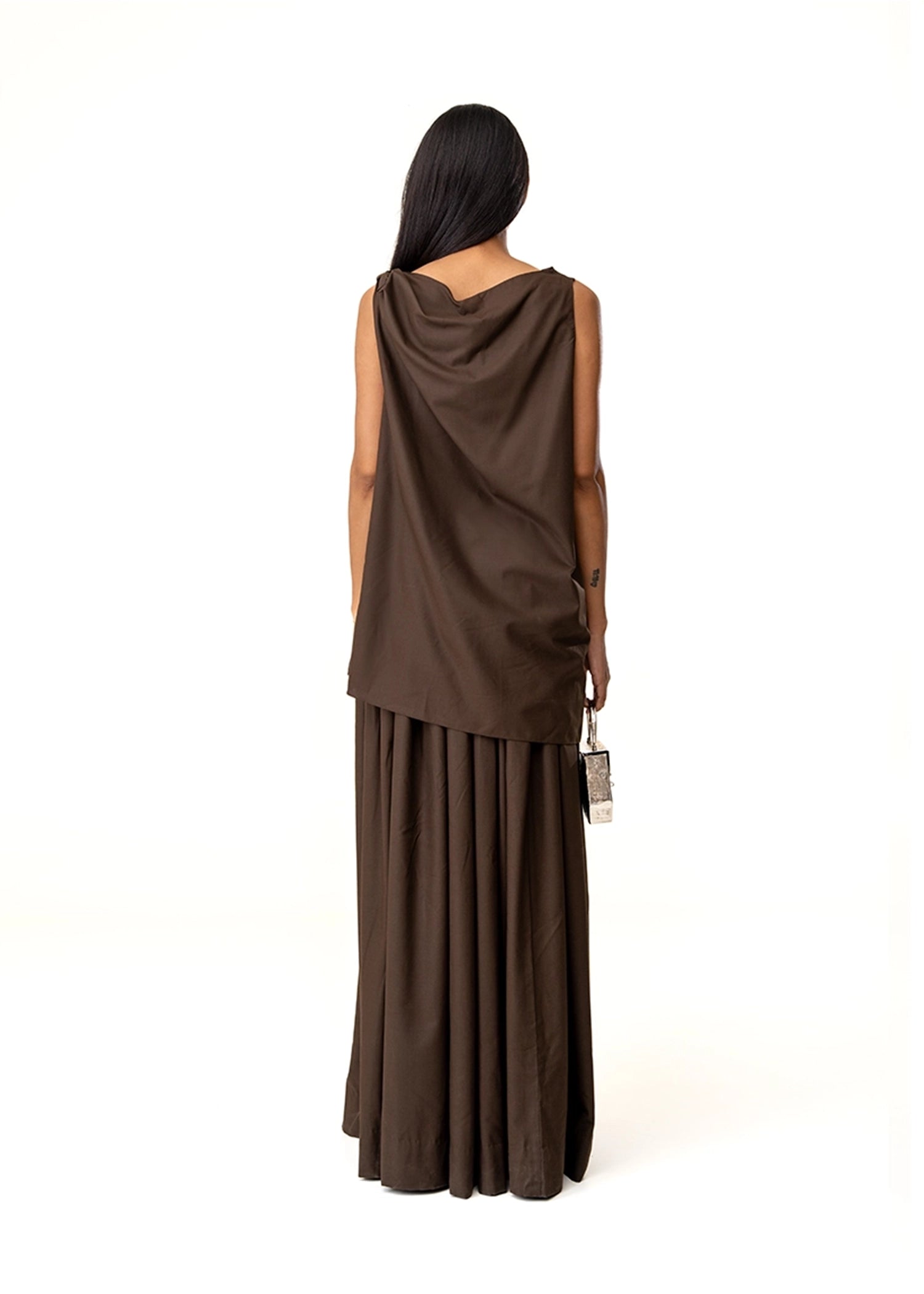 Fern Brown Asymmetrical Knot Set Cult Karachi Pakistan