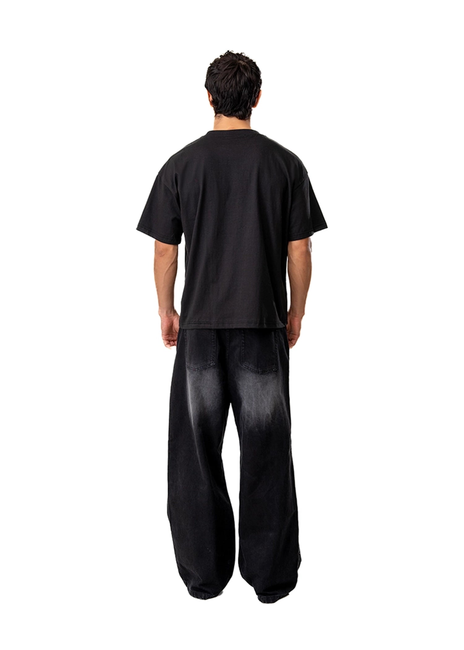 Dreams of Arthur Black Black Dirty Wide-Leg Denim - CULT