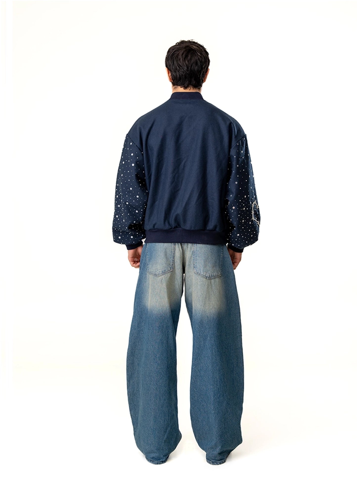 Dreams of Arthur Navy Navy Blue Spaceman Bomber Jacket - CULT - haider