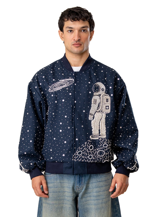Dreams of Arthur Navy Blue Spaceman Bomber Jacket Cult Karachi Pakistan