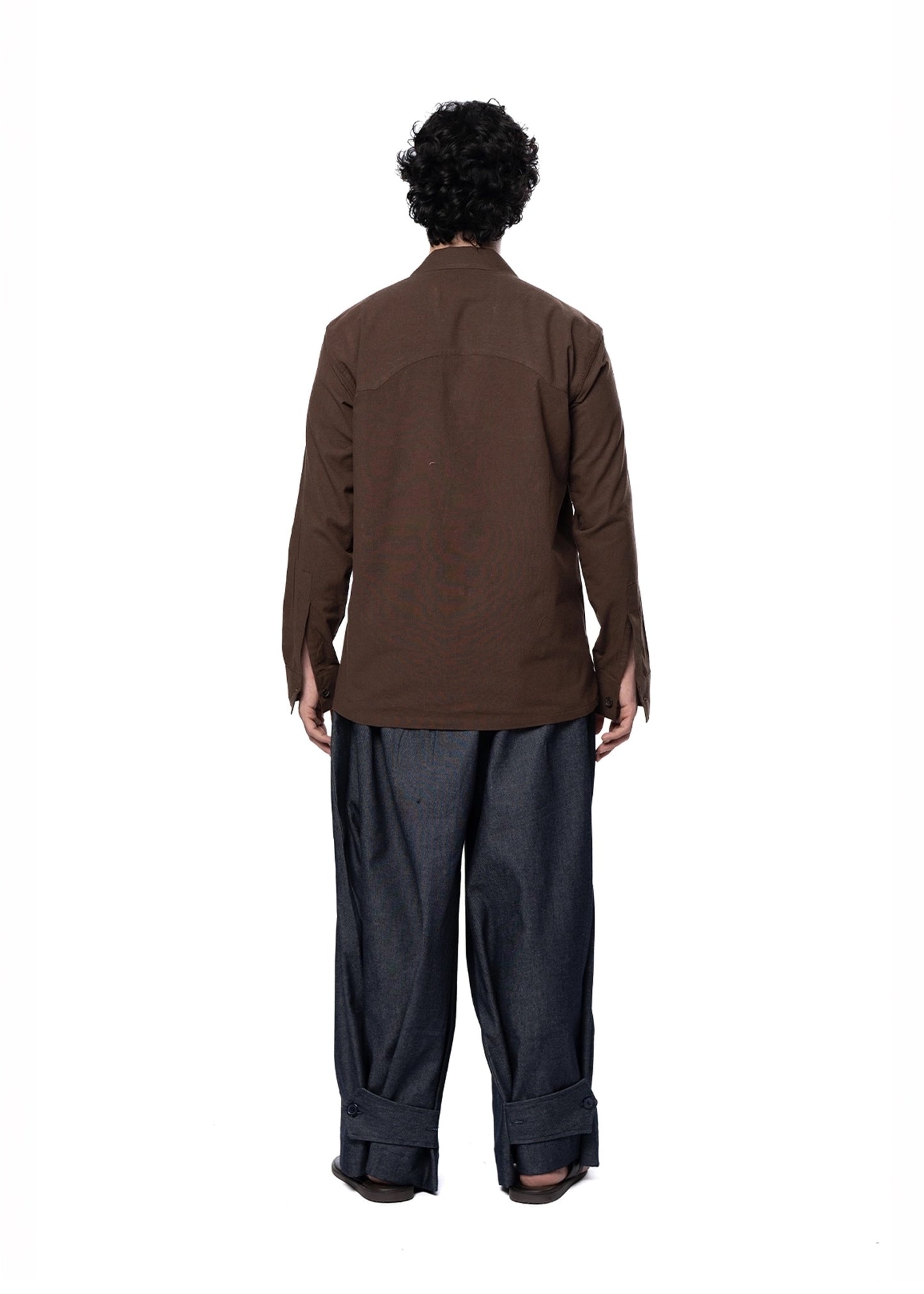 Another Sect Brown Brown Lali Appliqued Jacket - CULT - haider