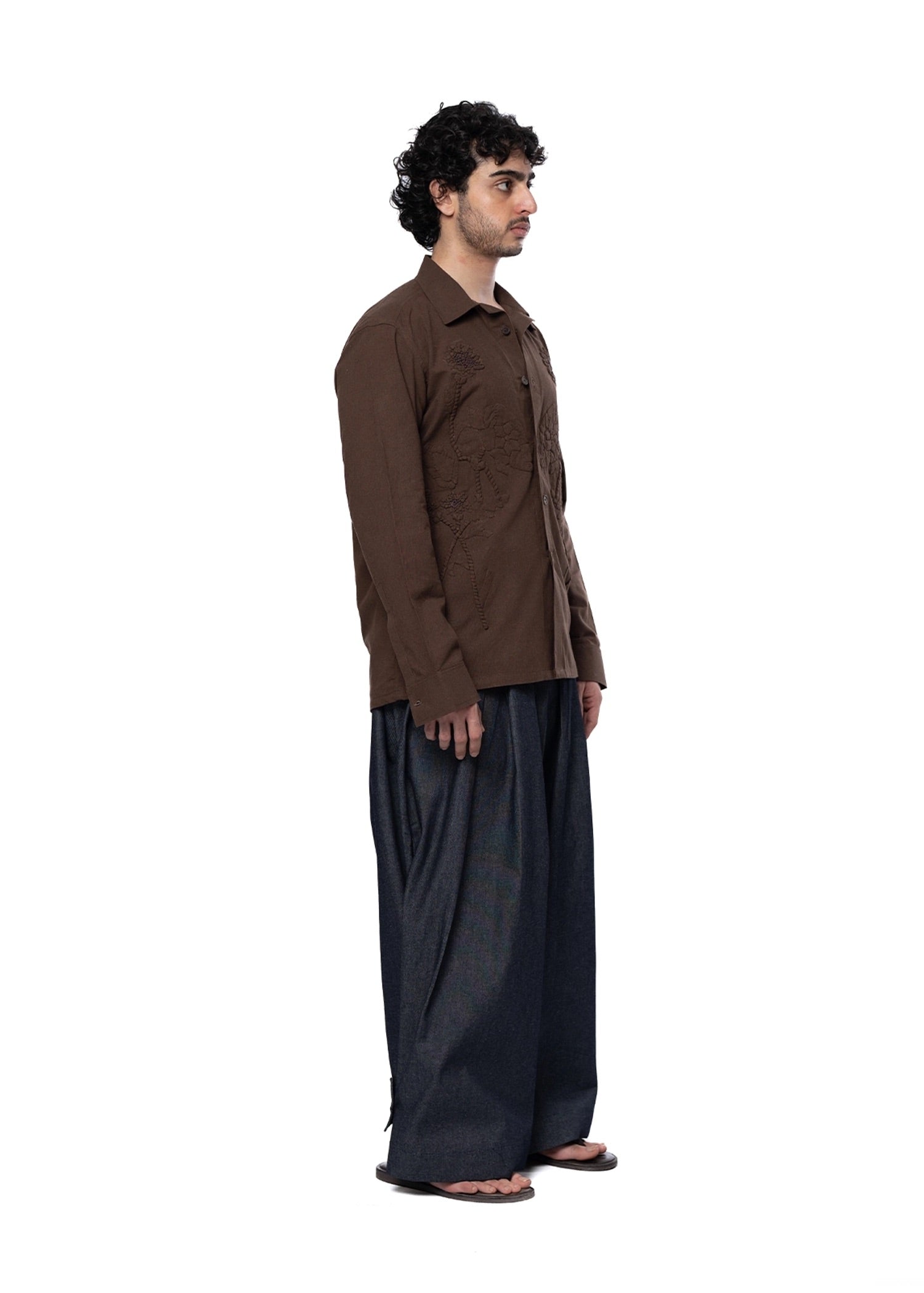 Another Sect Brown Lali Appliqued Jacket Cult Karachi Pakistan