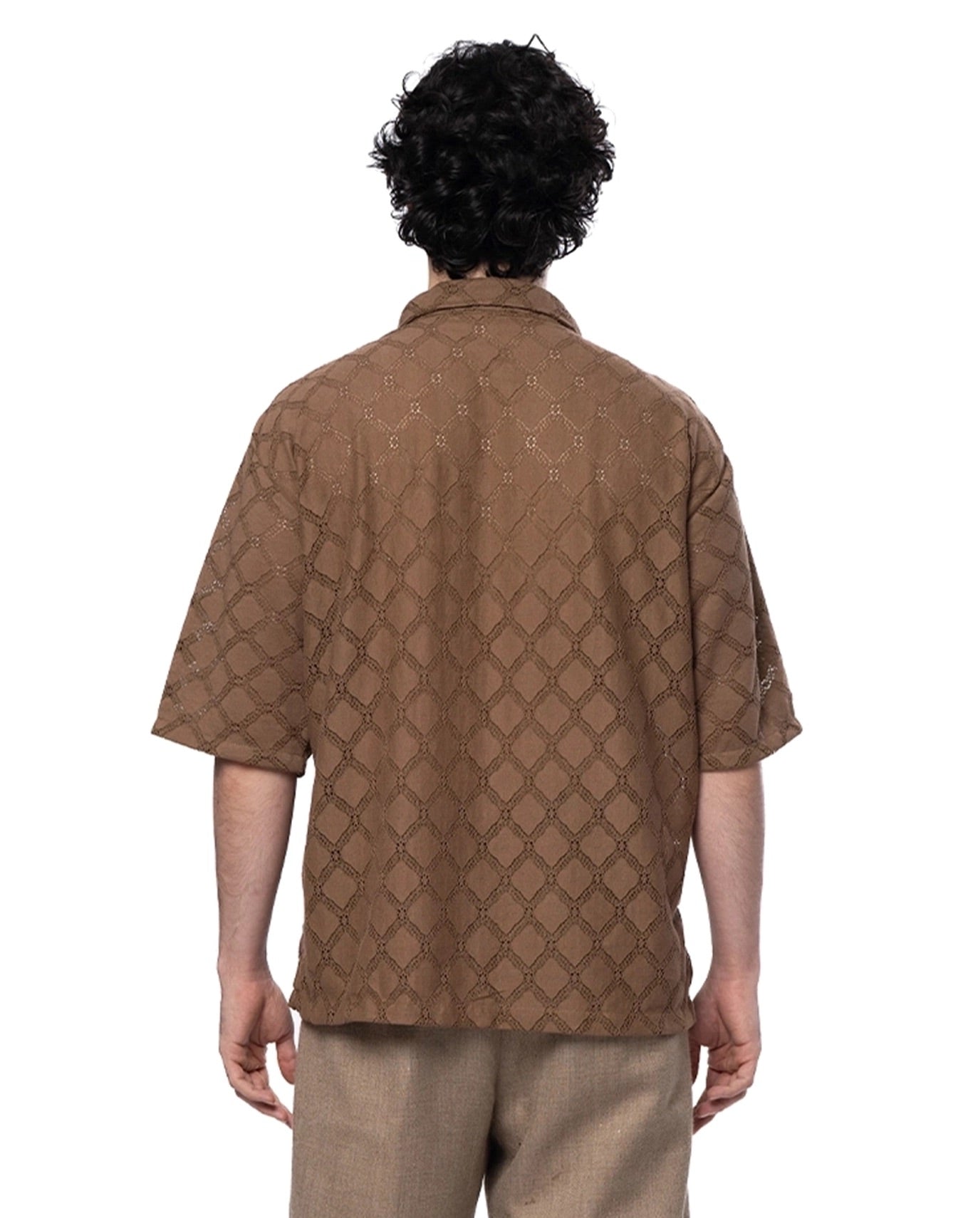 Collected XX Brown Brown Jali Shirt - CULT - haider