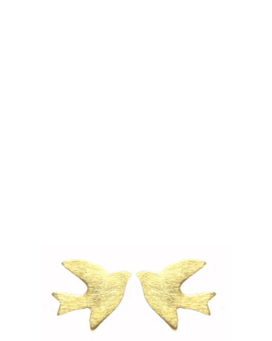 Amna Shariff Gold Bird Studs cult